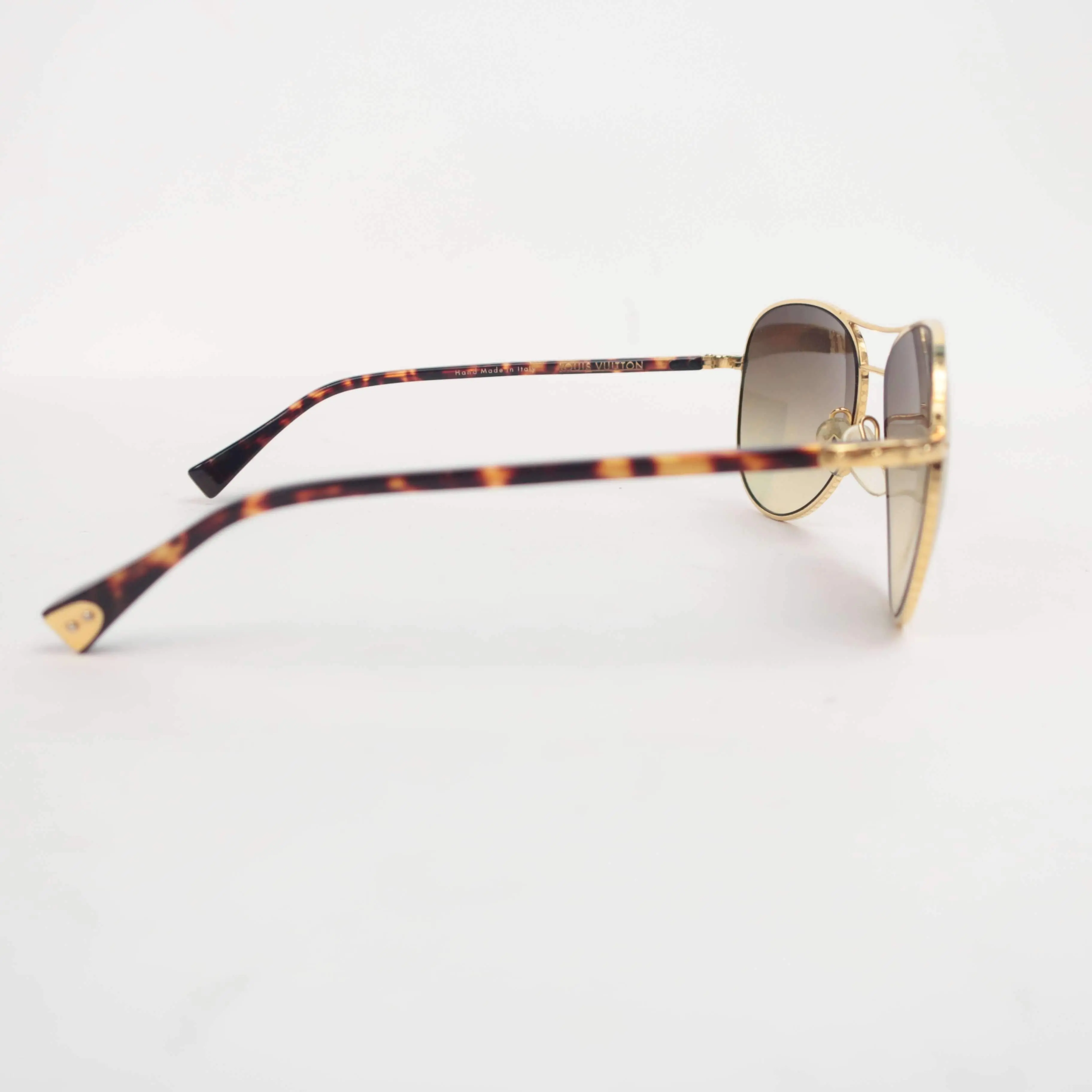 Louis Vuitton Goldtone Metal Frame Monogram Conspiration Pilote Sunglasses-Z0164U - Image 31