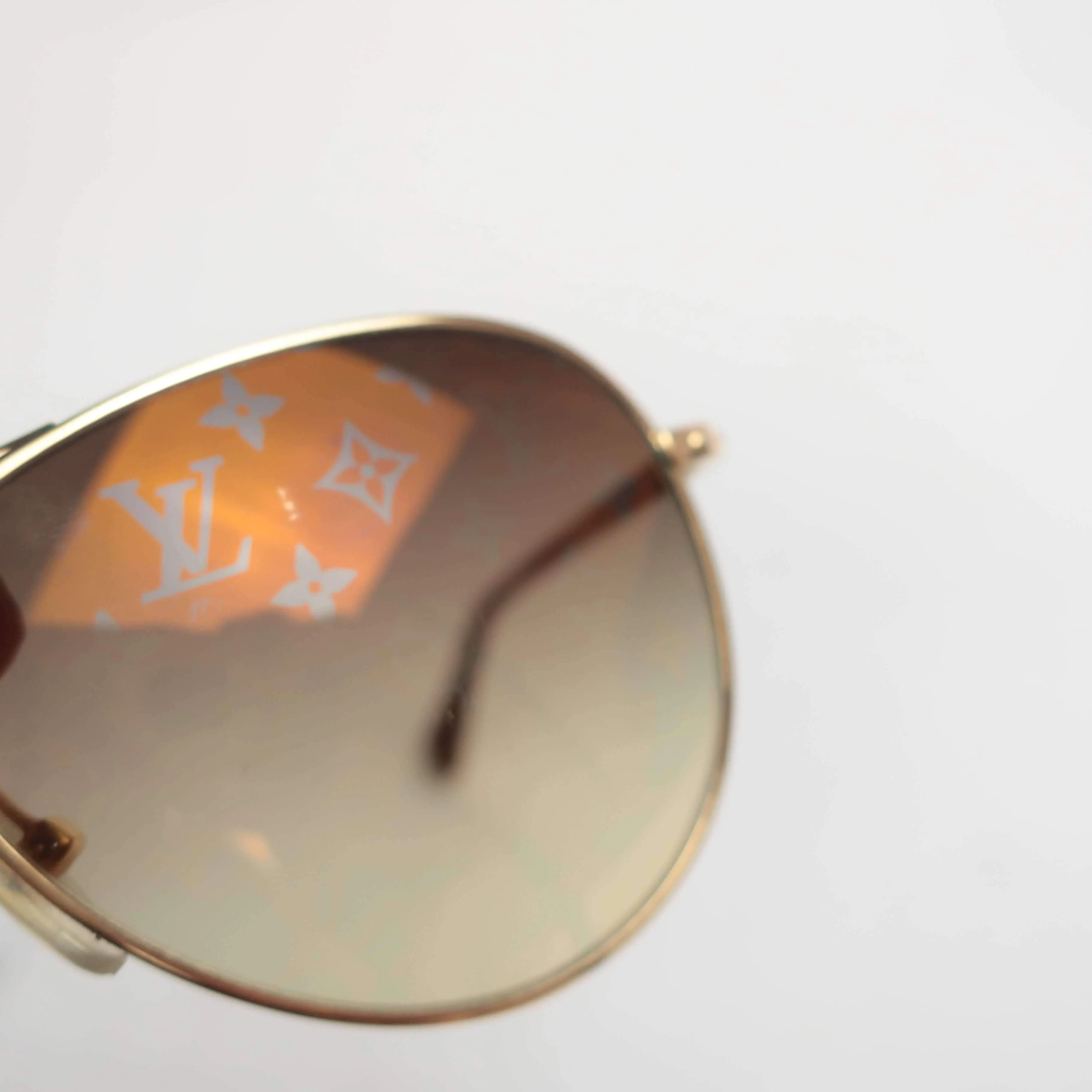 Louis Vuitton Goldtone Metal Frame Monogram Conspiration Pilote Sunglasses-Z0164U - Image 38