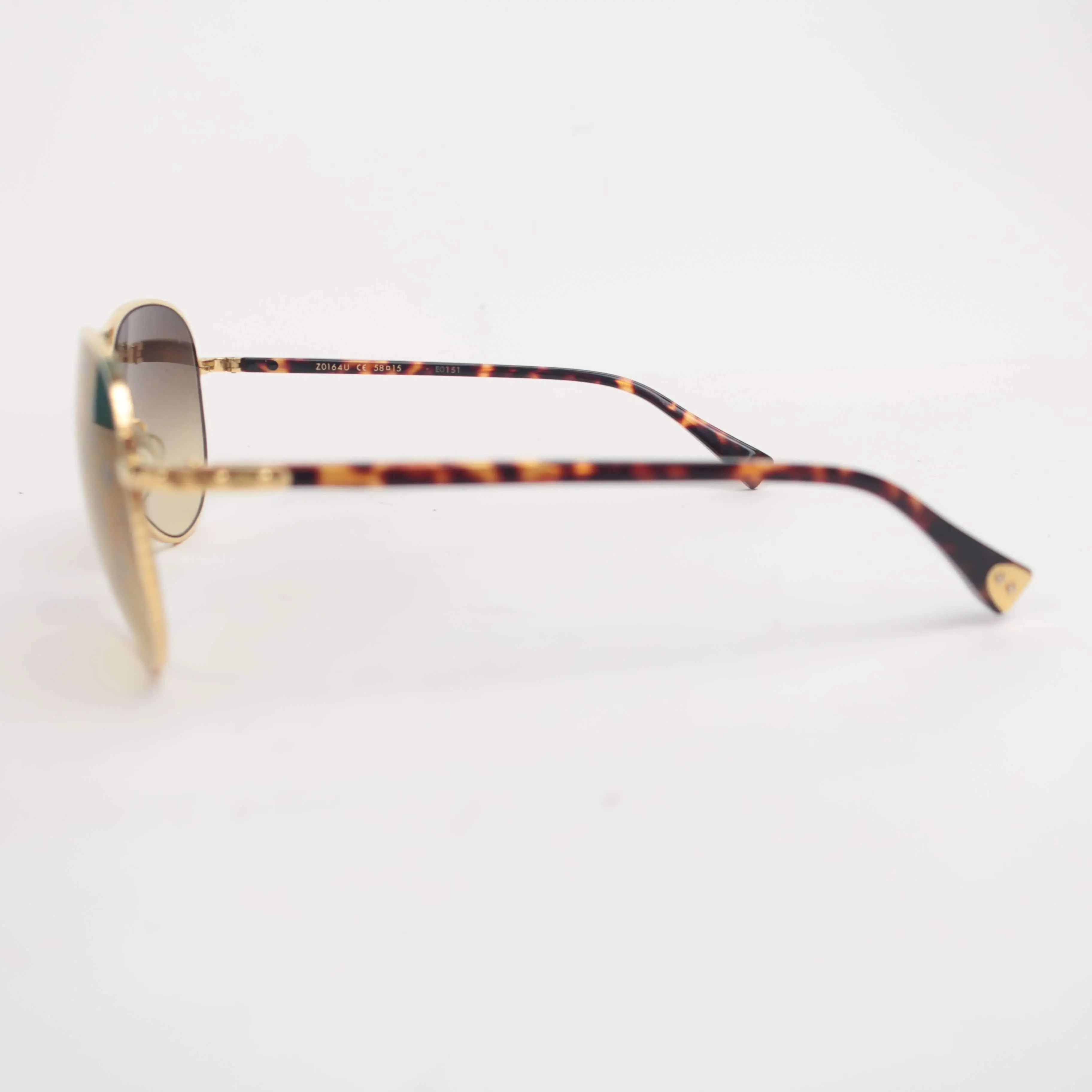 Louis Vuitton Goldtone Metal Frame Monogram Conspiration Pilote Sunglasses-Z0164U - Image 8