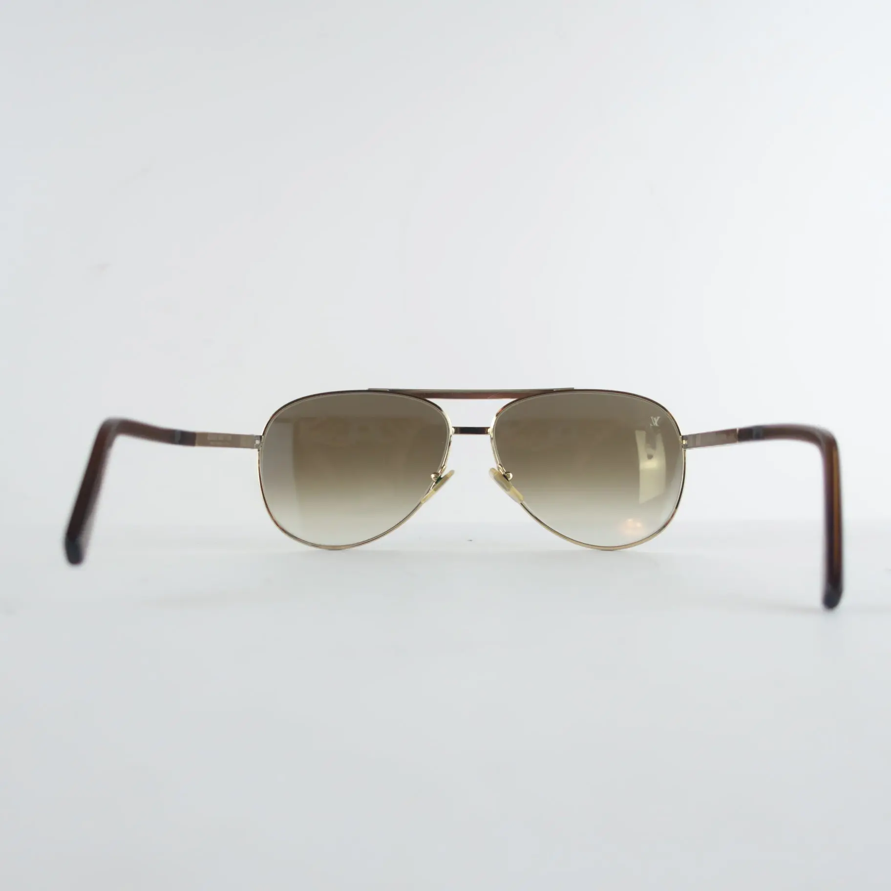 Louis Vuitton Goldtone Monogram Attitude Pilote Sunglasses (650) - Image 3
