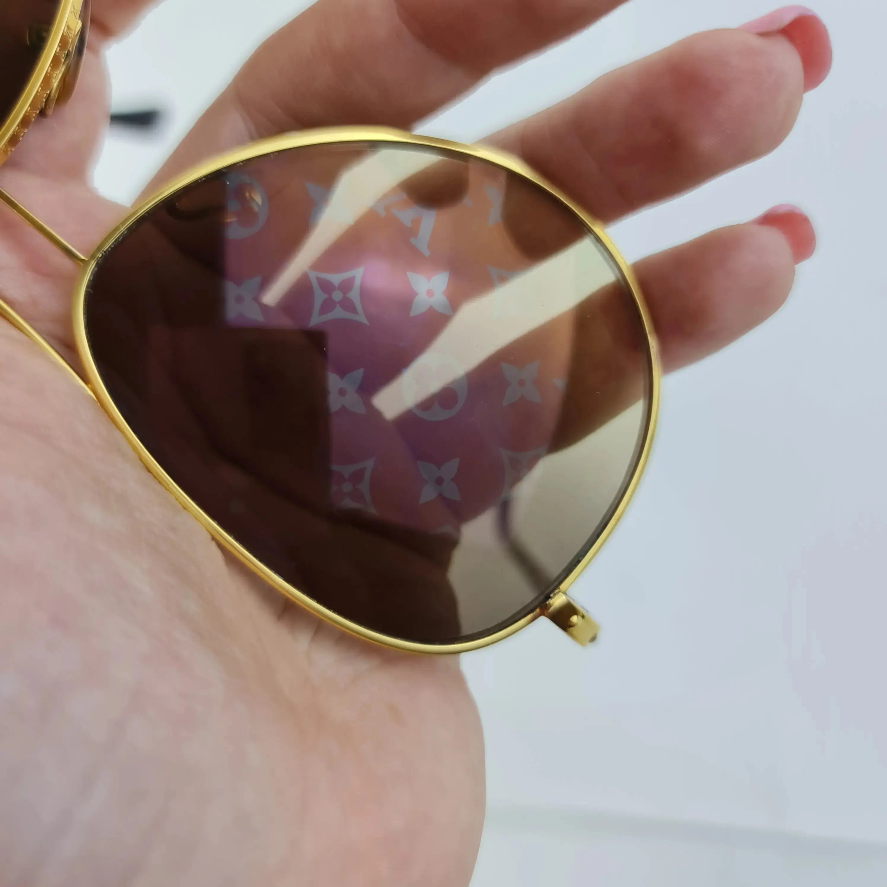 Louis Vuitton Goldtone Monogram Conspiration Pilote Sunglasses (707-E0029) - Image 5