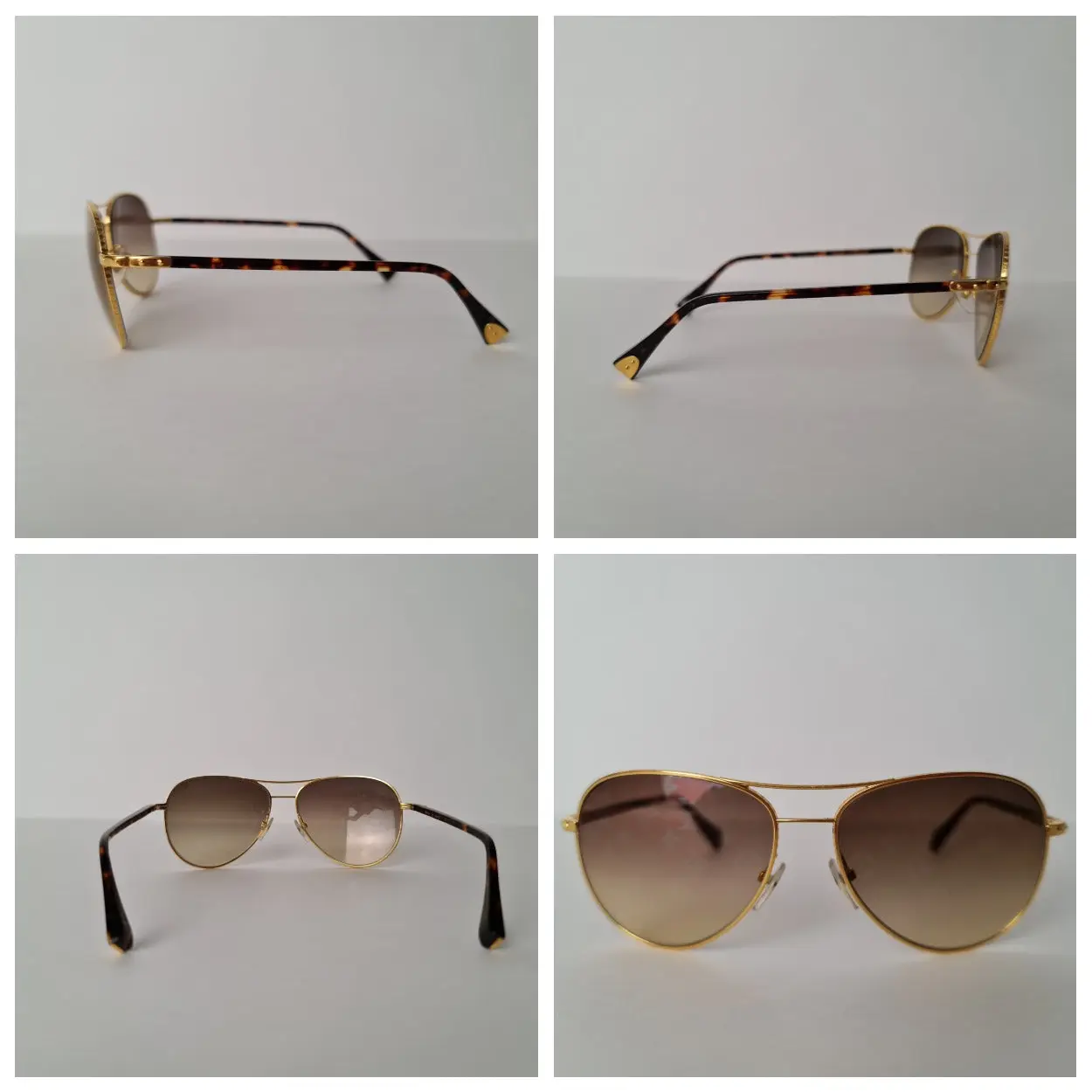 Louis Vuitton Goldtone Conspiration Pilote Sunglasses - Image 6