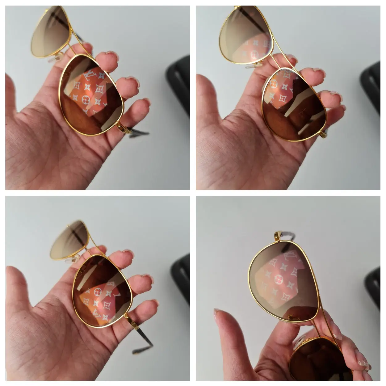 Louis Vuitton Goldtone Conspiration Pilote Sunglasses - Image 7