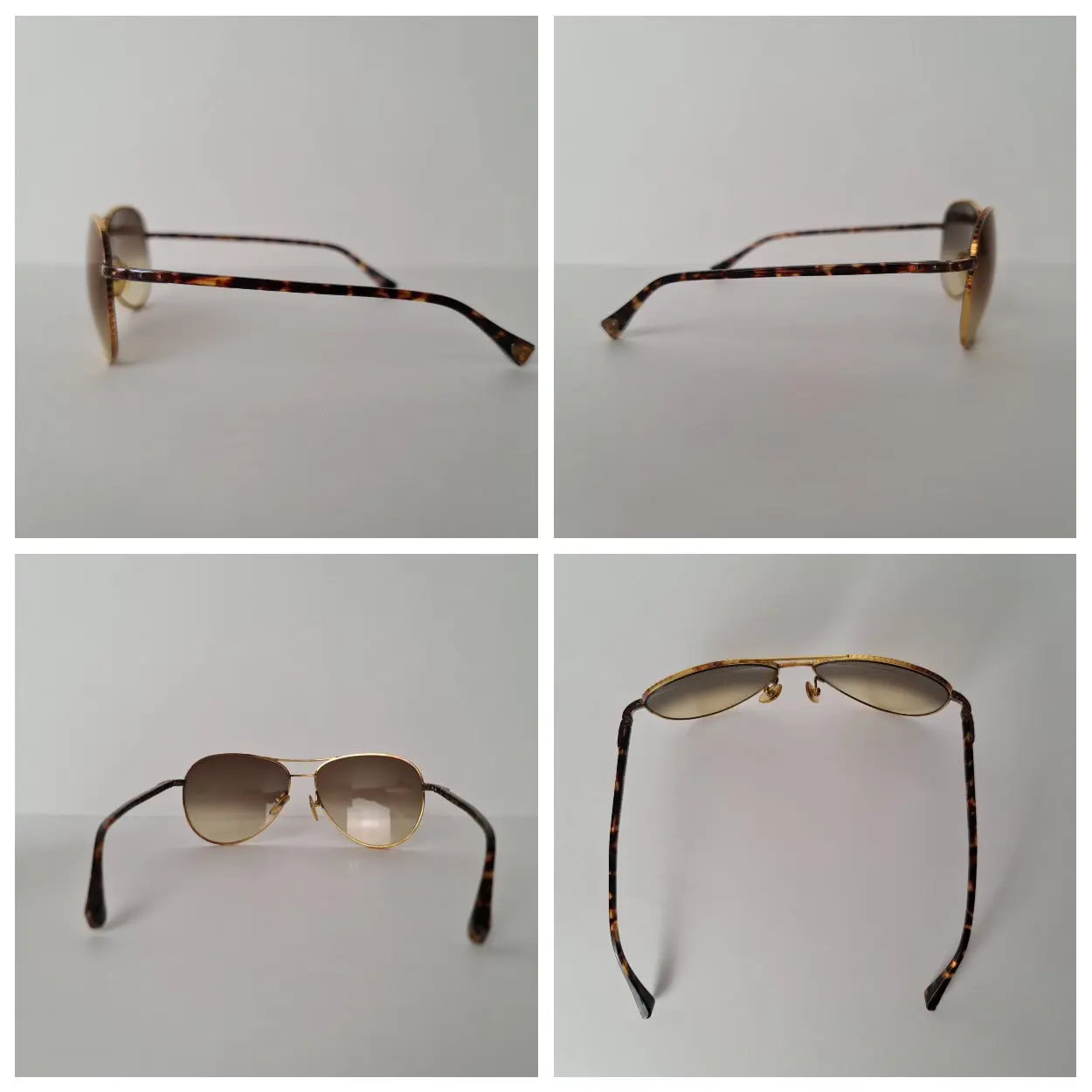 Louis Vuitton Goldtone Monogram Pilote Sunglasses - Image 10