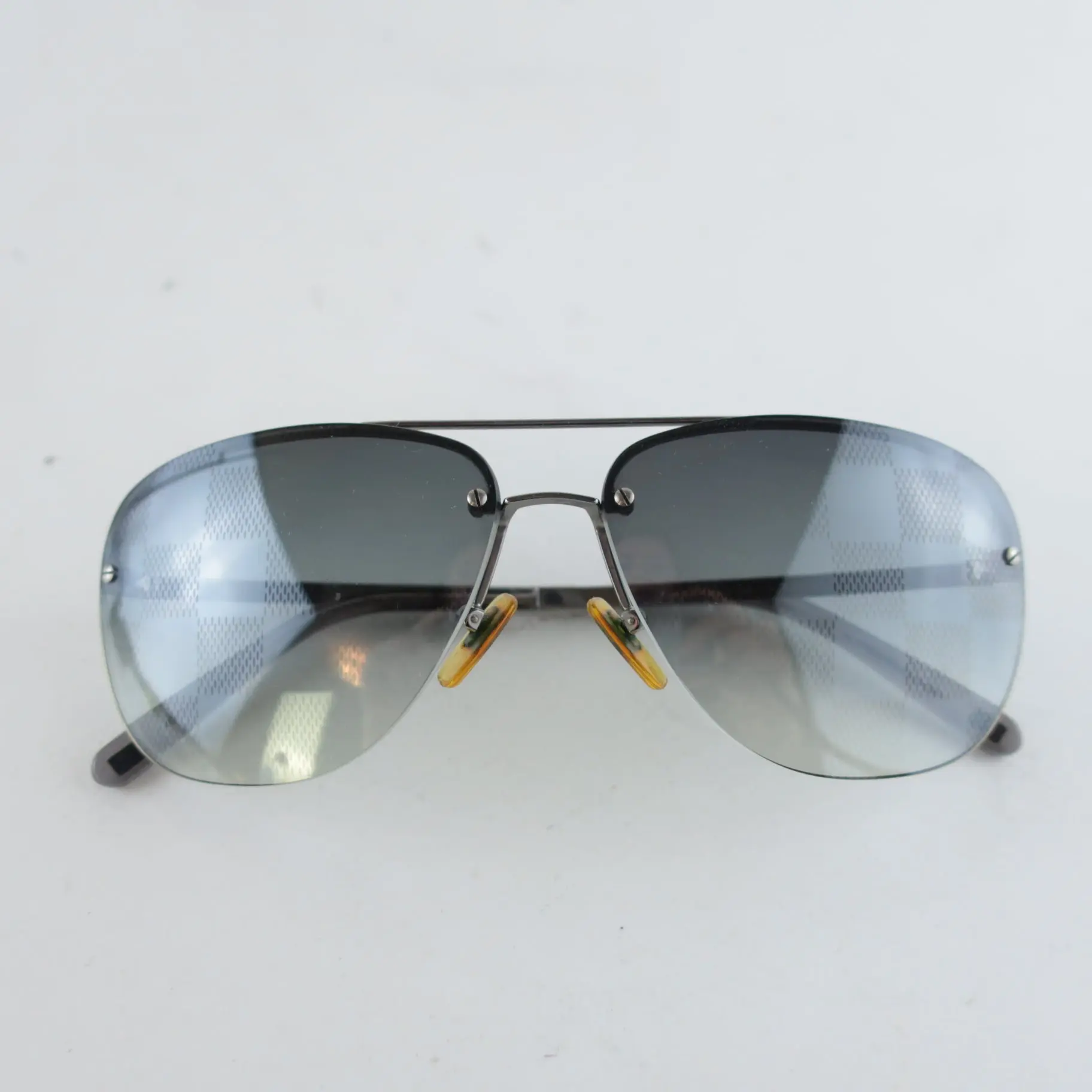 Louis Vuitton Grey Socoa Damier Aviators Sunglasses Sunglasses (649) - Image 13
