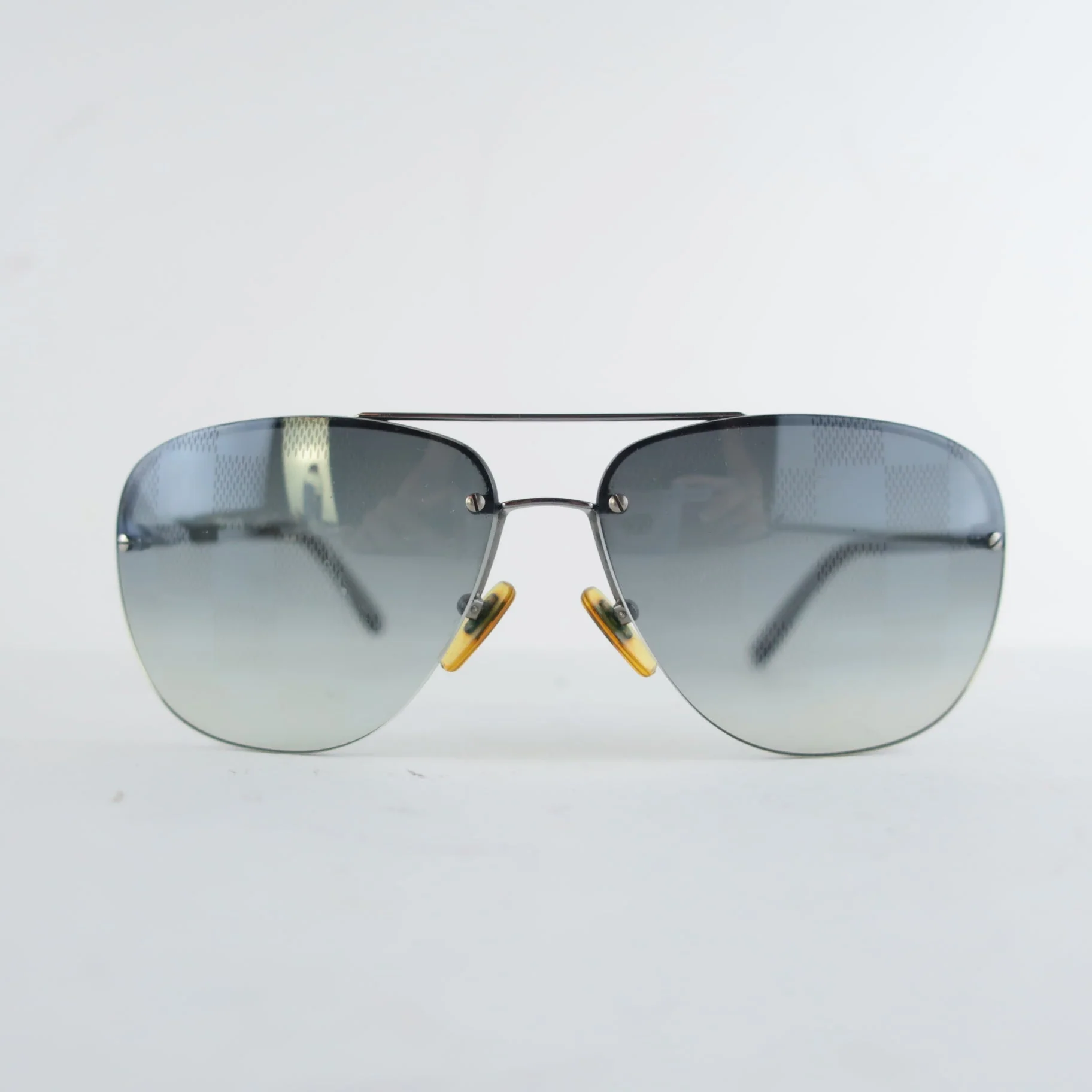 Louis Vuitton Grey Socoa Damier Aviators Sunglasses Sunglasses (649) - Image 9