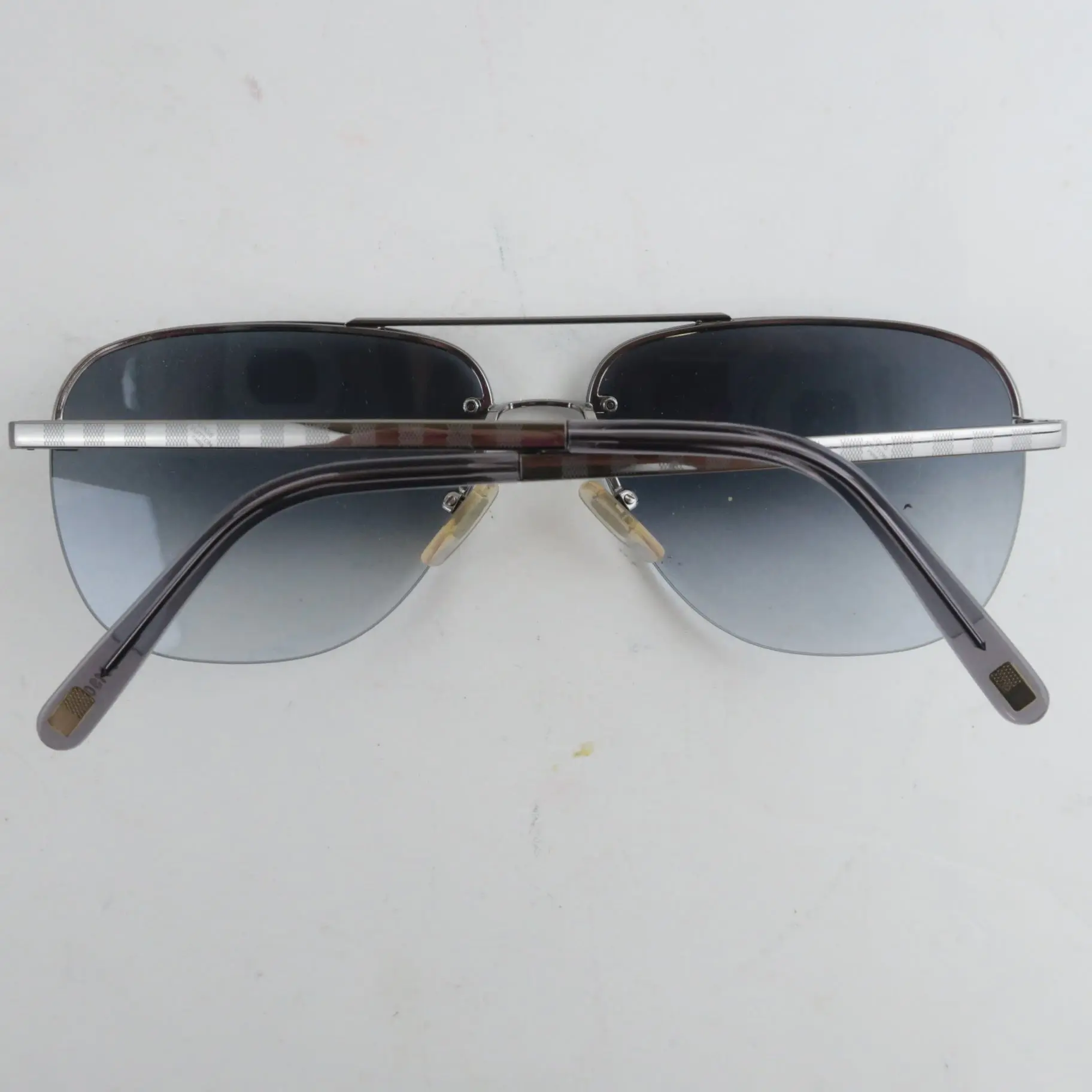 Louis Vuitton Grey Socoa Damier Aviators Sunglasses Sunglasses (672) - Image 4