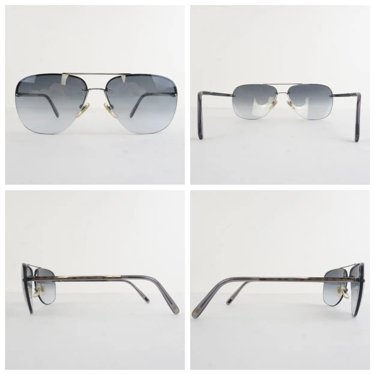 Louis Vuitton Grey Socoa Damier Aviators Sunglasses Sunglasses (672) - Image 5