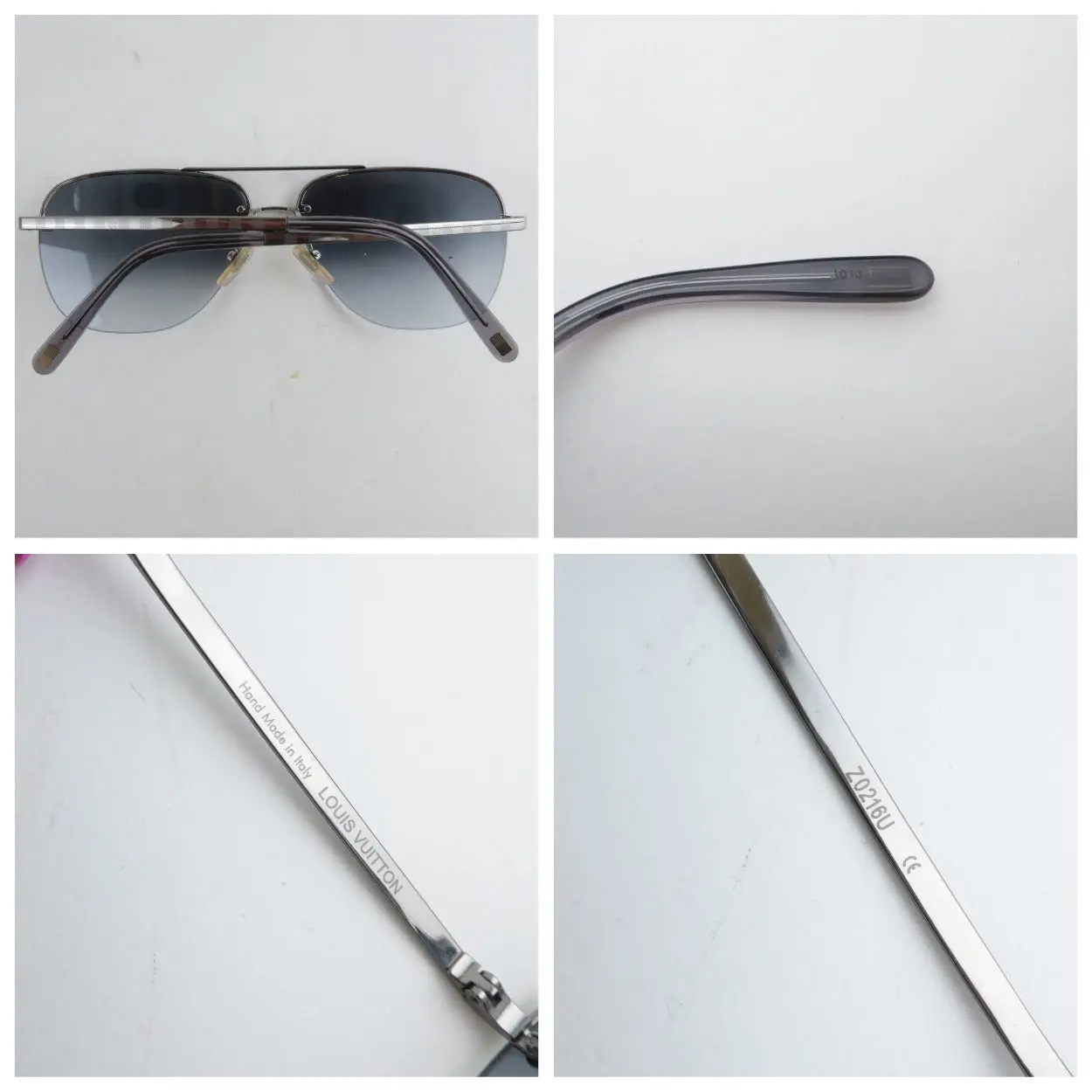 Louis Vuitton Grey Socoa Damier Aviators Sunglasses Sunglasses (672) - Image 6