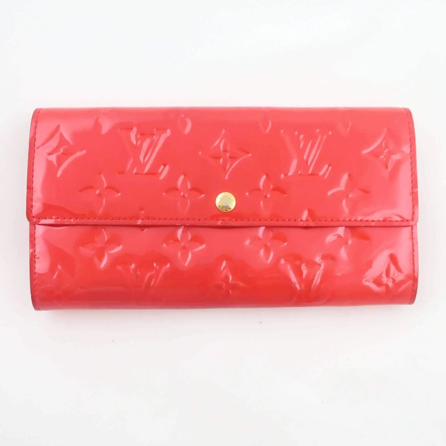 Louis Vuitton Rouge Grenadine Monogram Vernis International Wallet - Image 3