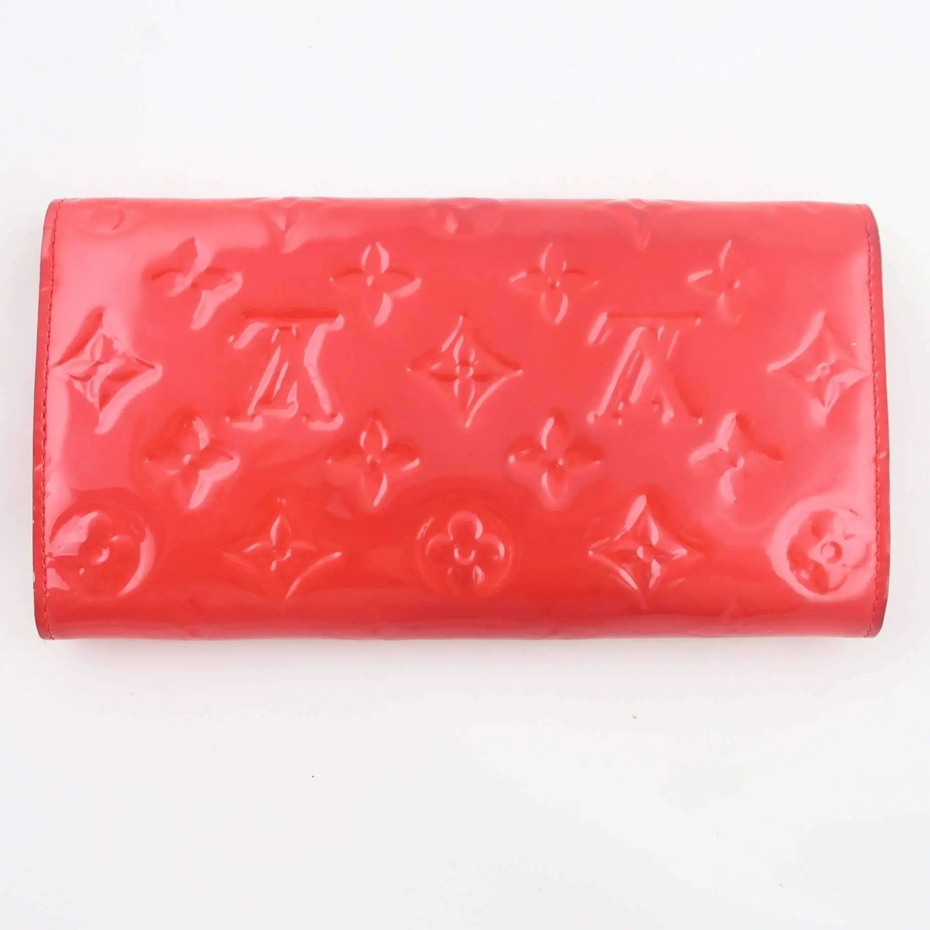 Louis Vuitton Rouge Grenadine Monogram Vernis International Wallet - Image 4