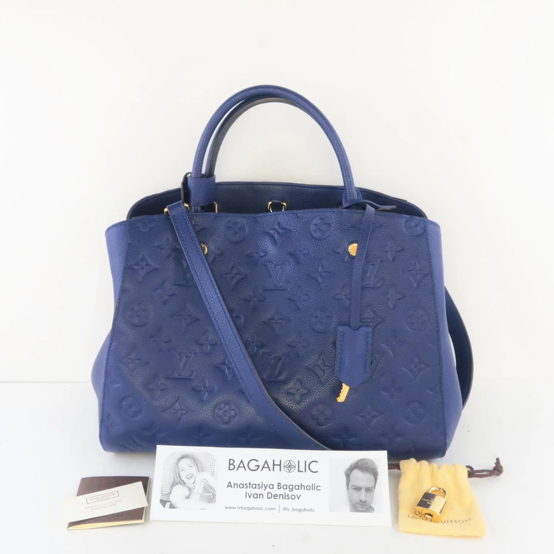 Louis Vuitton Iris Blue Empreinte Montaigne MM bag - Image 2