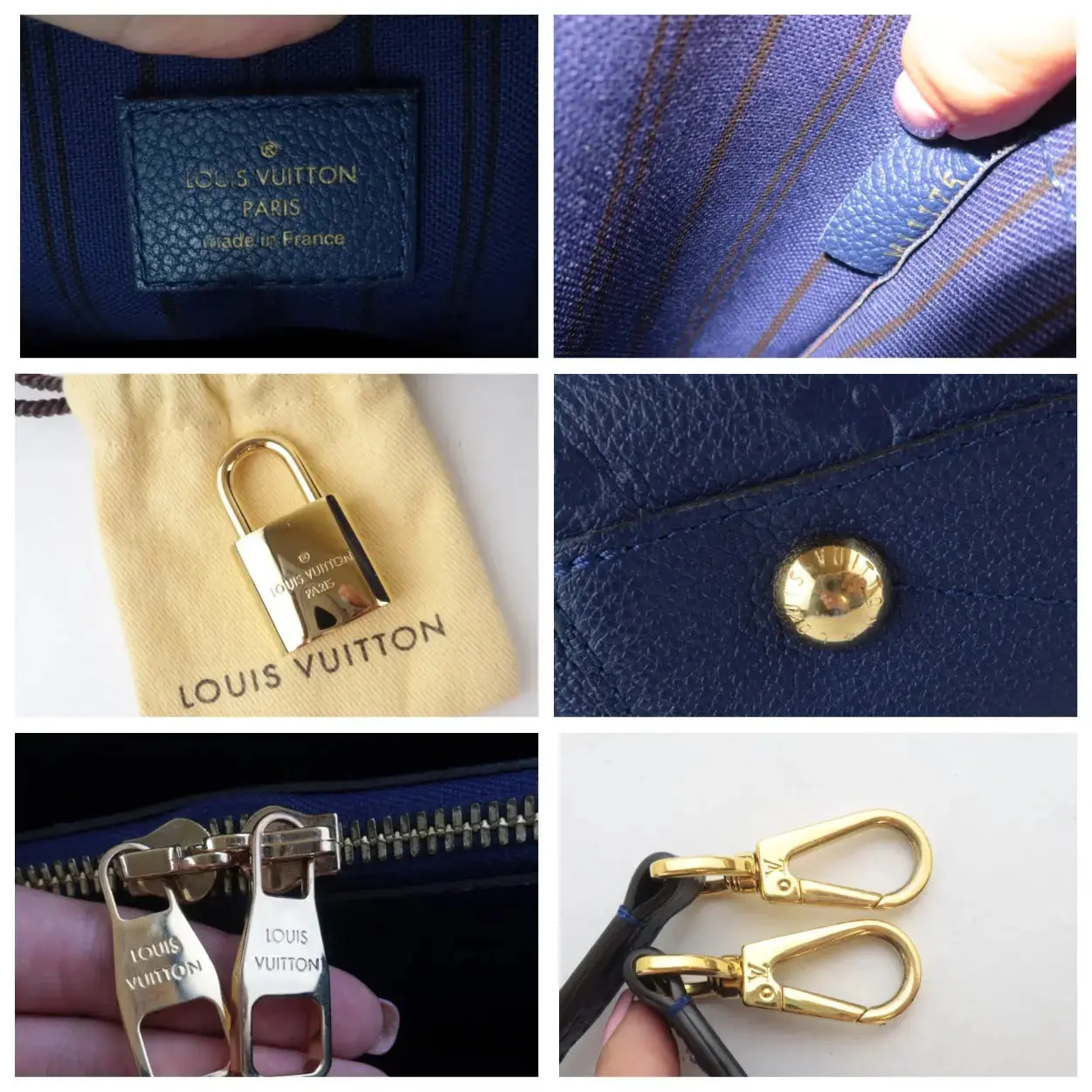 Louis Vuitton Iris Blue Empreinte Montaigne MM bag - Image 7