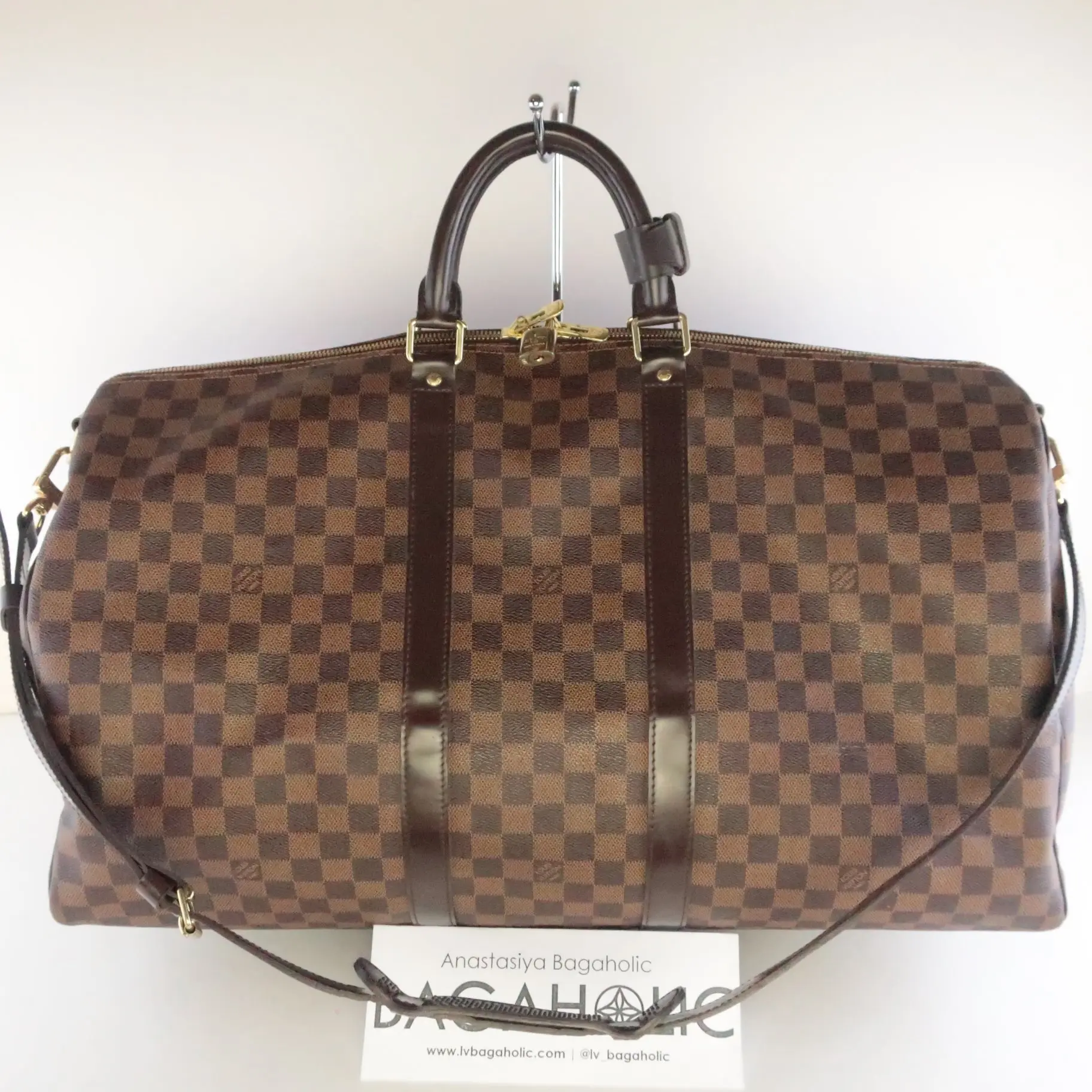 Louis Vuitton Damier Ebene Keepall 55 Bandouliere - Image 2