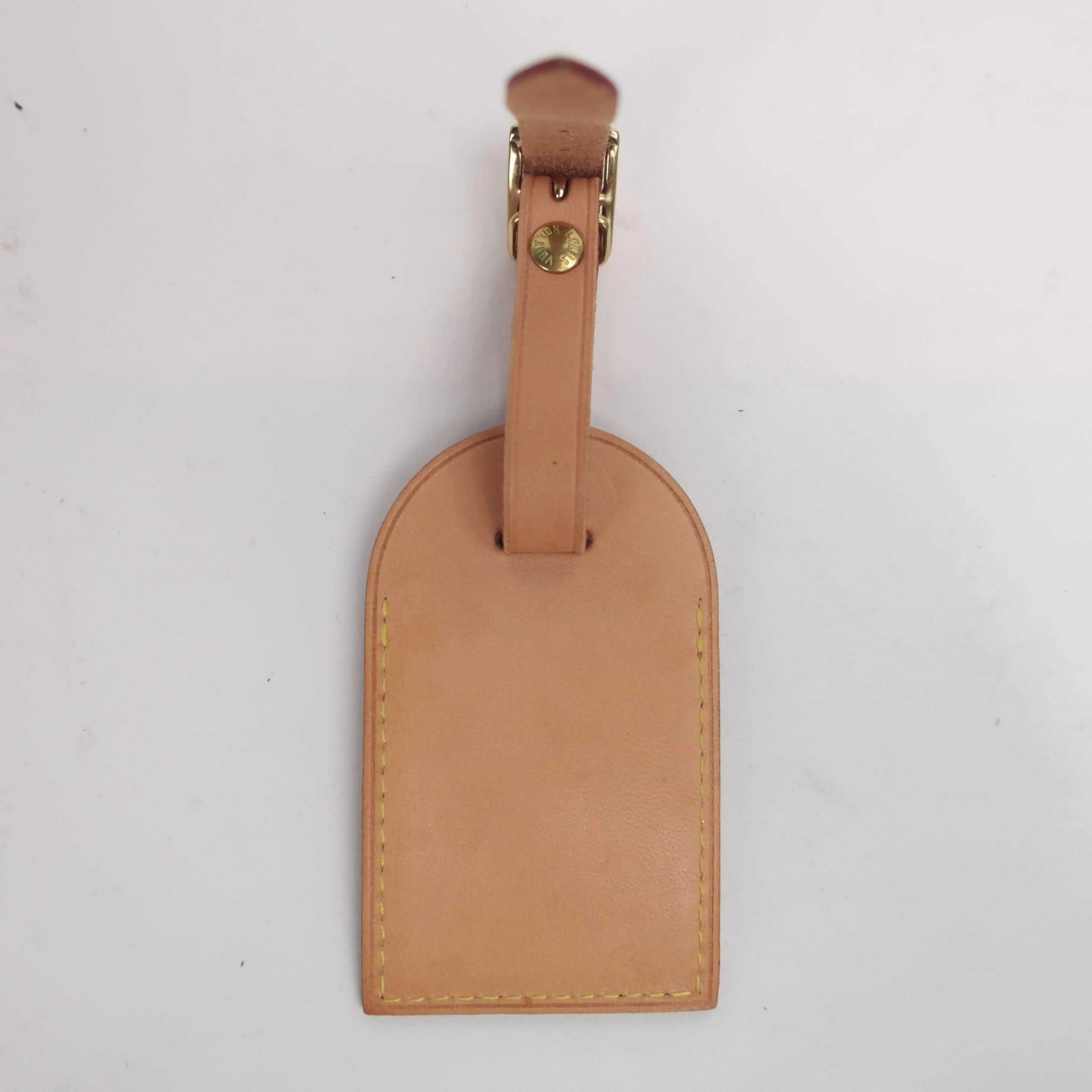Louis Vuitton Large Vachetta Leather Luggage Tag with Moscow St Basil stamp - Image 2