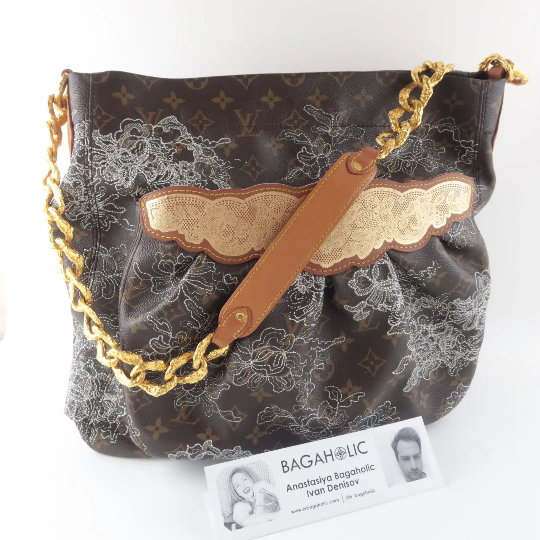 Louis Vuitton Limited Edition 2007 Silver Dentelle Fersen Bag - Image 13