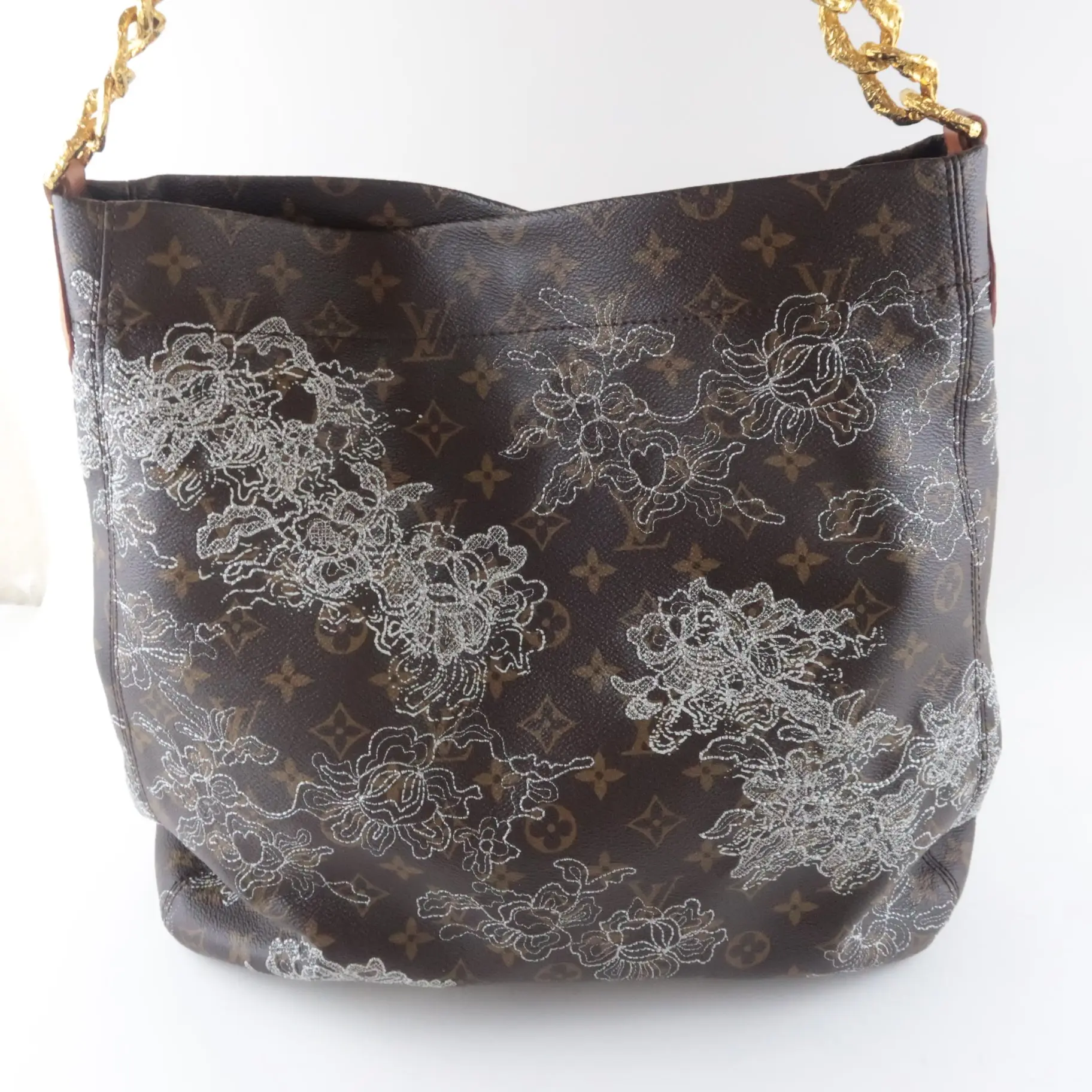 Louis Vuitton Limited Edition 2007 Silver Dentelle Fersen Bag - Image 3