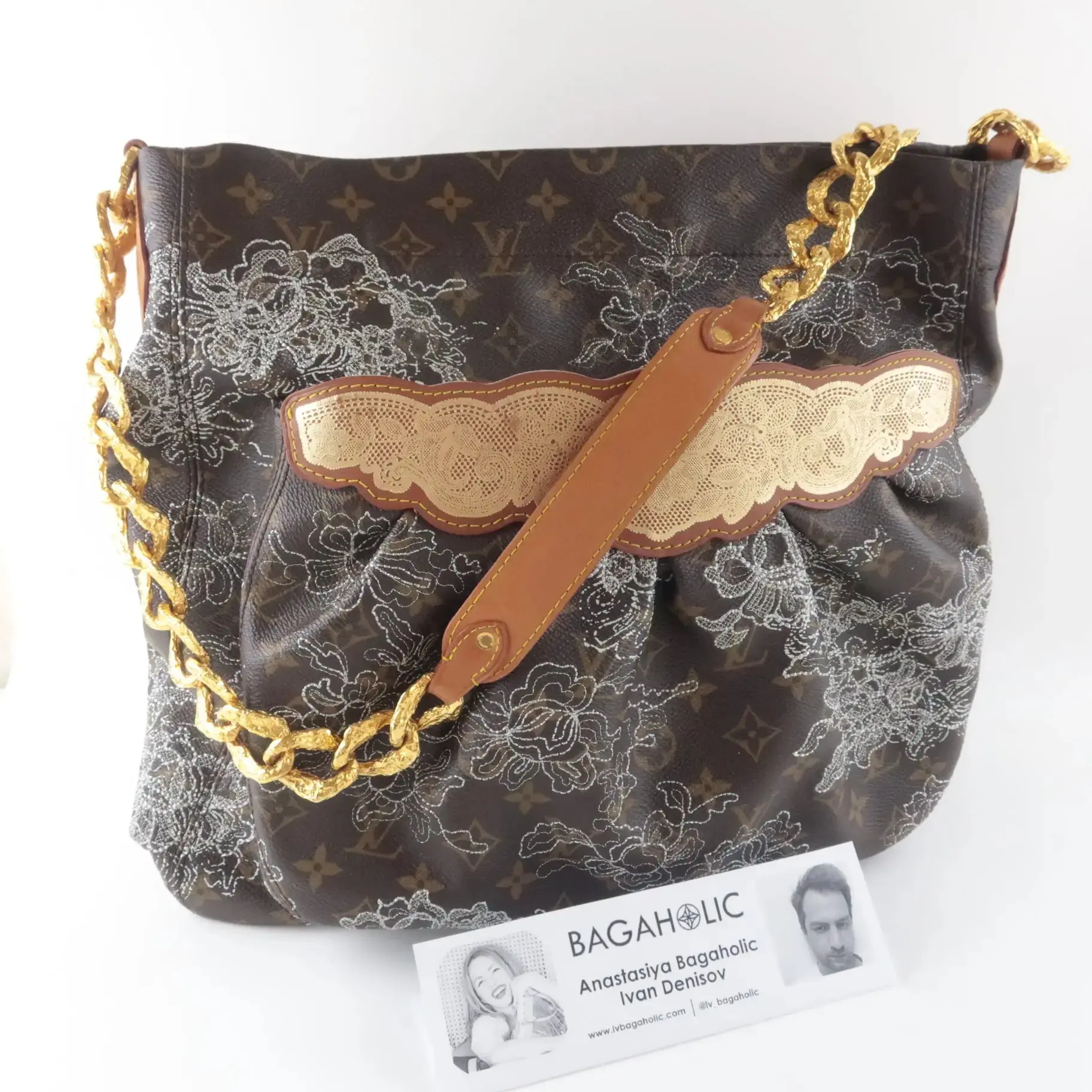Louis Vuitton Limited Edition 2007 Silver Dentelle Fersen Bag - Image 4