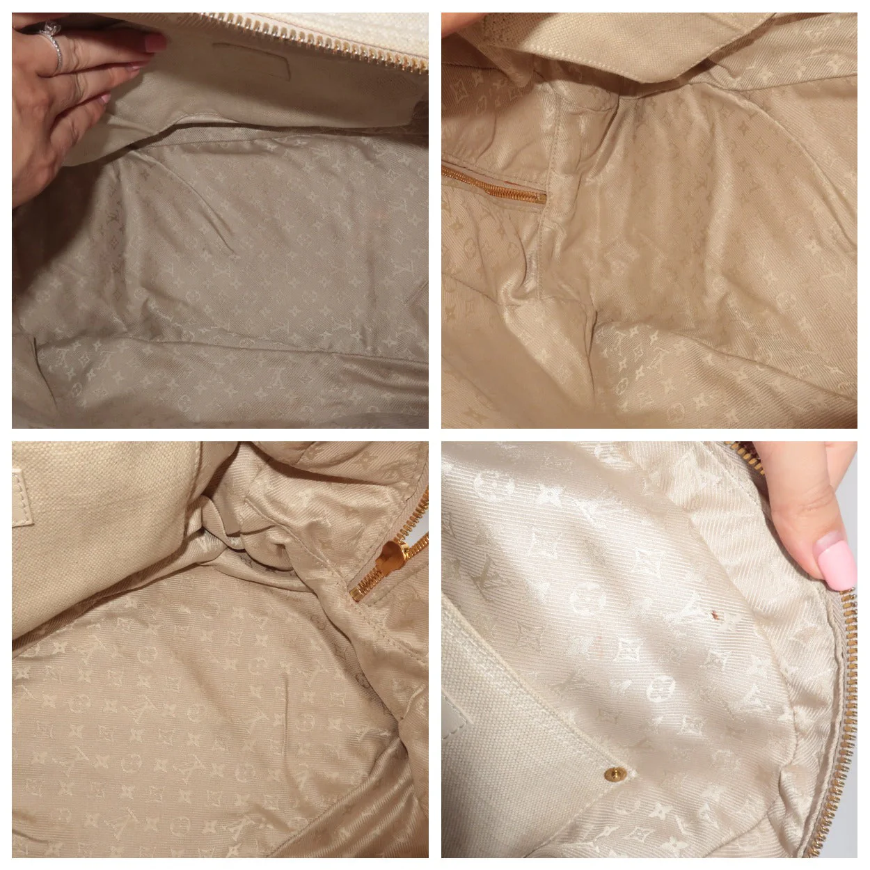 Louis Vuitton Limited Edition Beige Canvas Polka Dots Panema Bowly Bag - Image 10