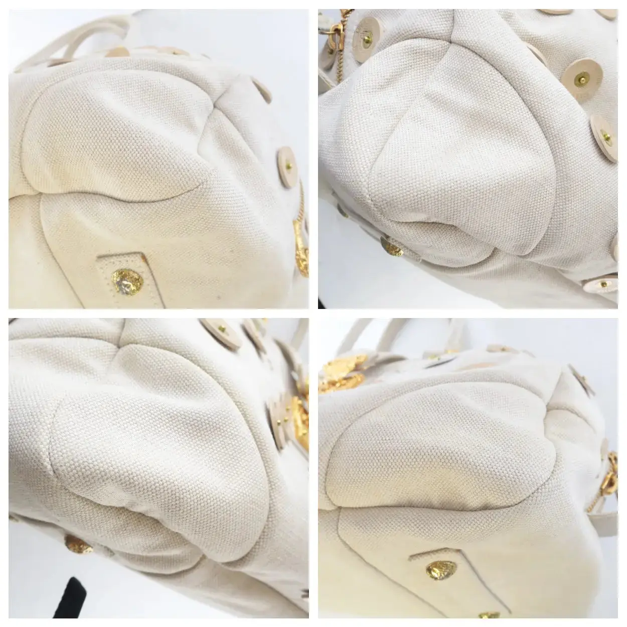 Louis Vuitton Limited Edition Beige Canvas Polka Dots Panema Bowly Bag - Image 5