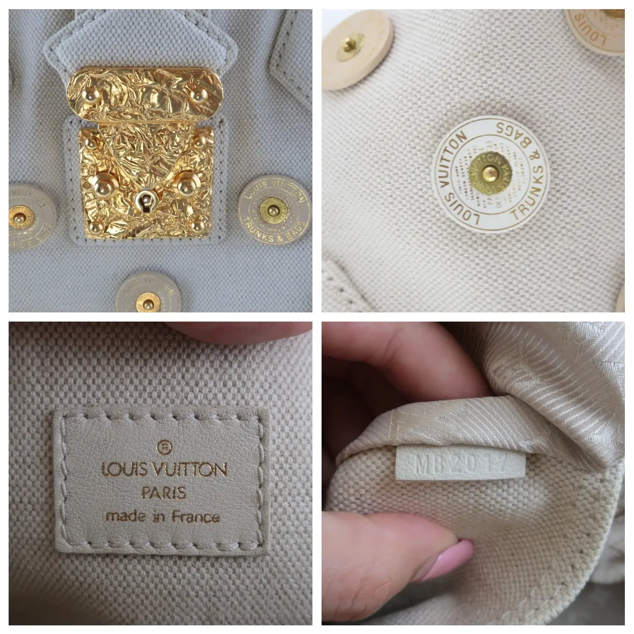 Louis Vuitton Limited Edition Beige Canvas Polka Dots Panema Bowly Bag - Image 7