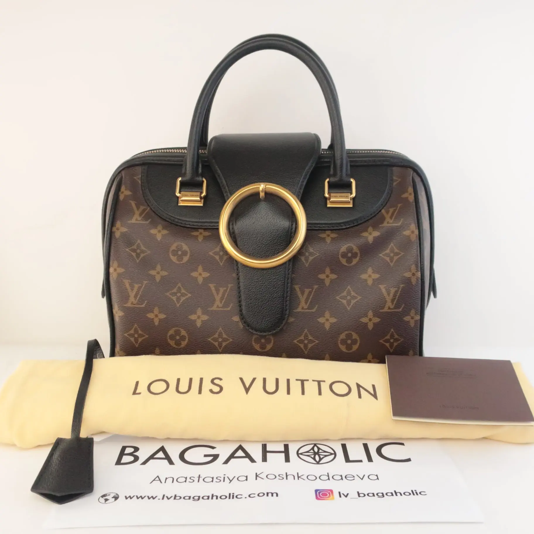 Louis Vuitton Black Monogram Golden Arrow Speedy Bag - Image 3