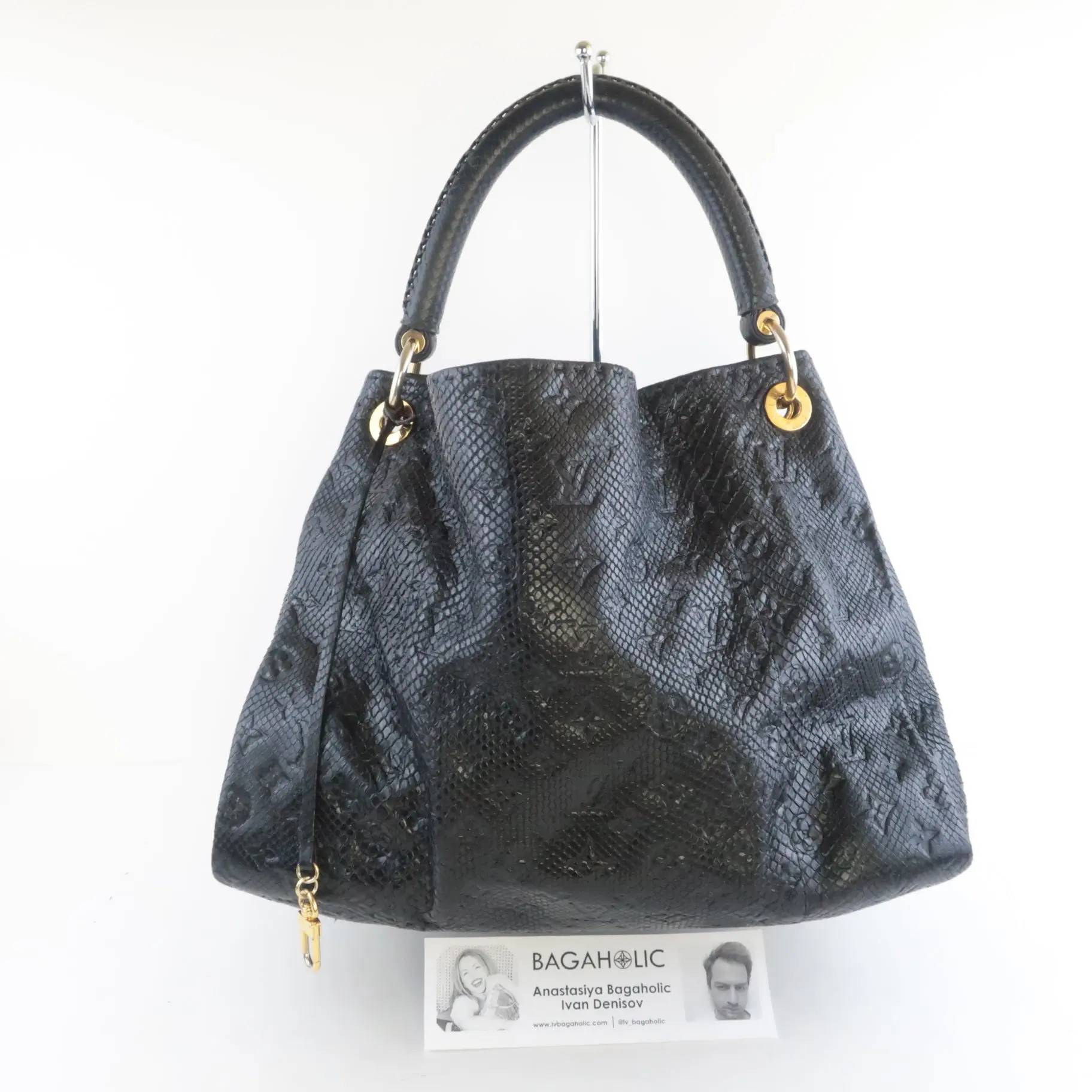 Louis Vuitton Noir Python Artsy MM Bag - Image 5