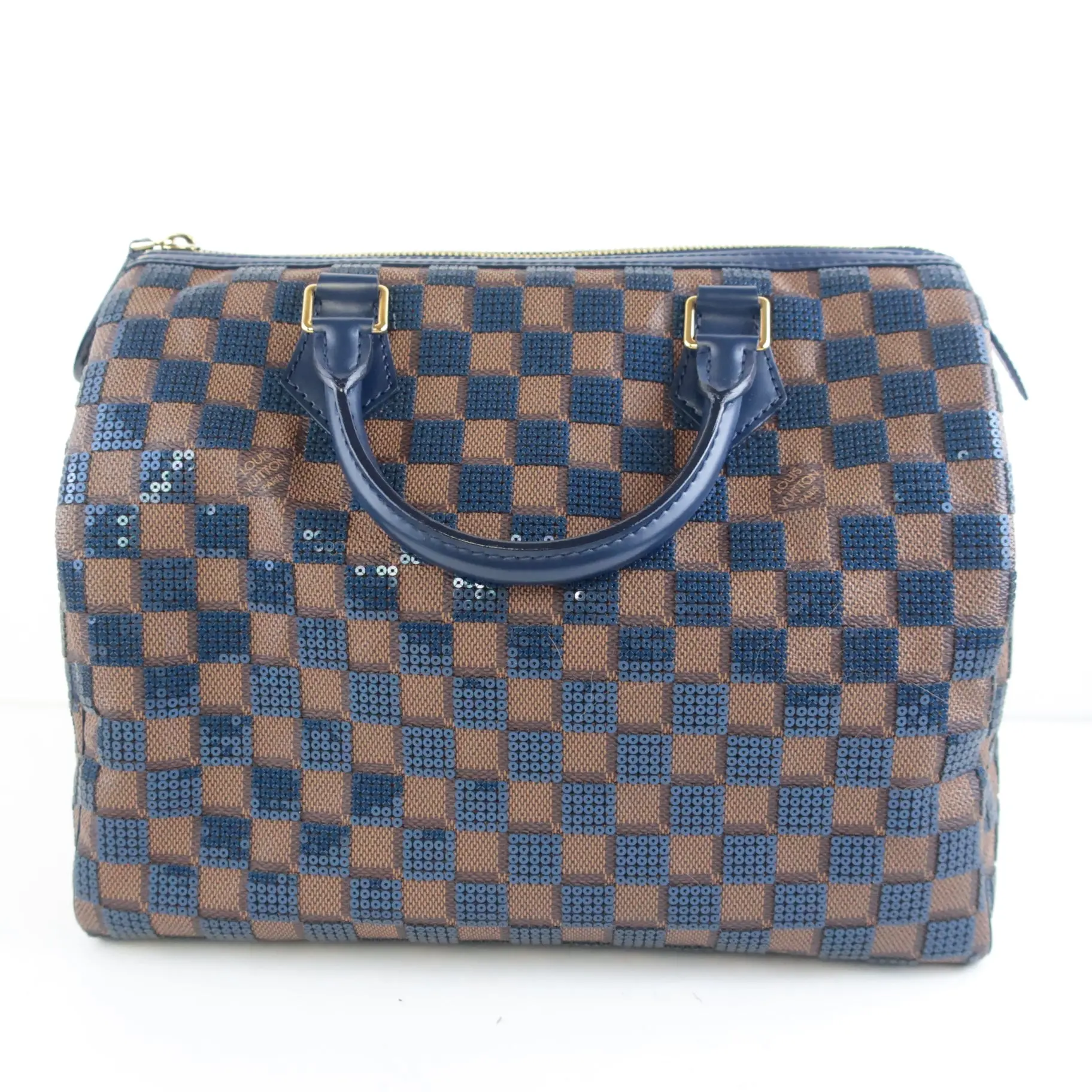 Louis Vuitton Limited Blue Paillettes Speedy 30 Bag - Image 3