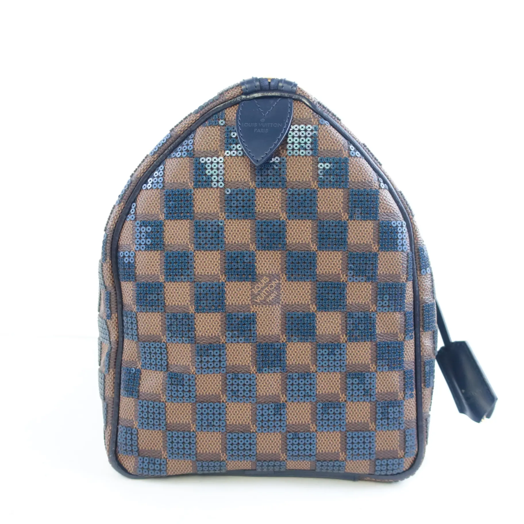 Louis Vuitton Limited Blue Paillettes Speedy 30 Bag - Image 4