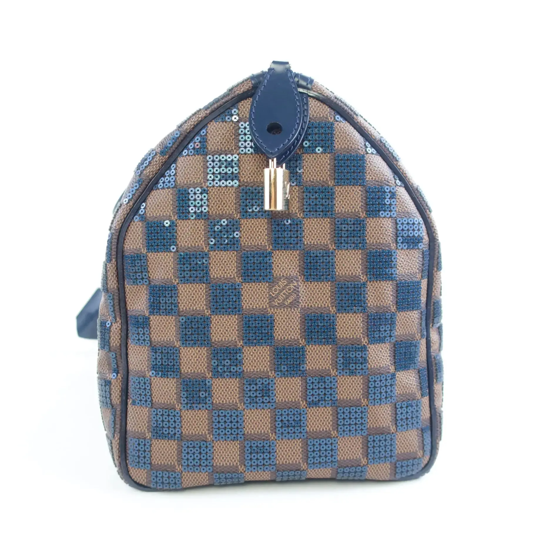 Louis Vuitton Limited Blue Paillettes Speedy 30 Bag - Image 5