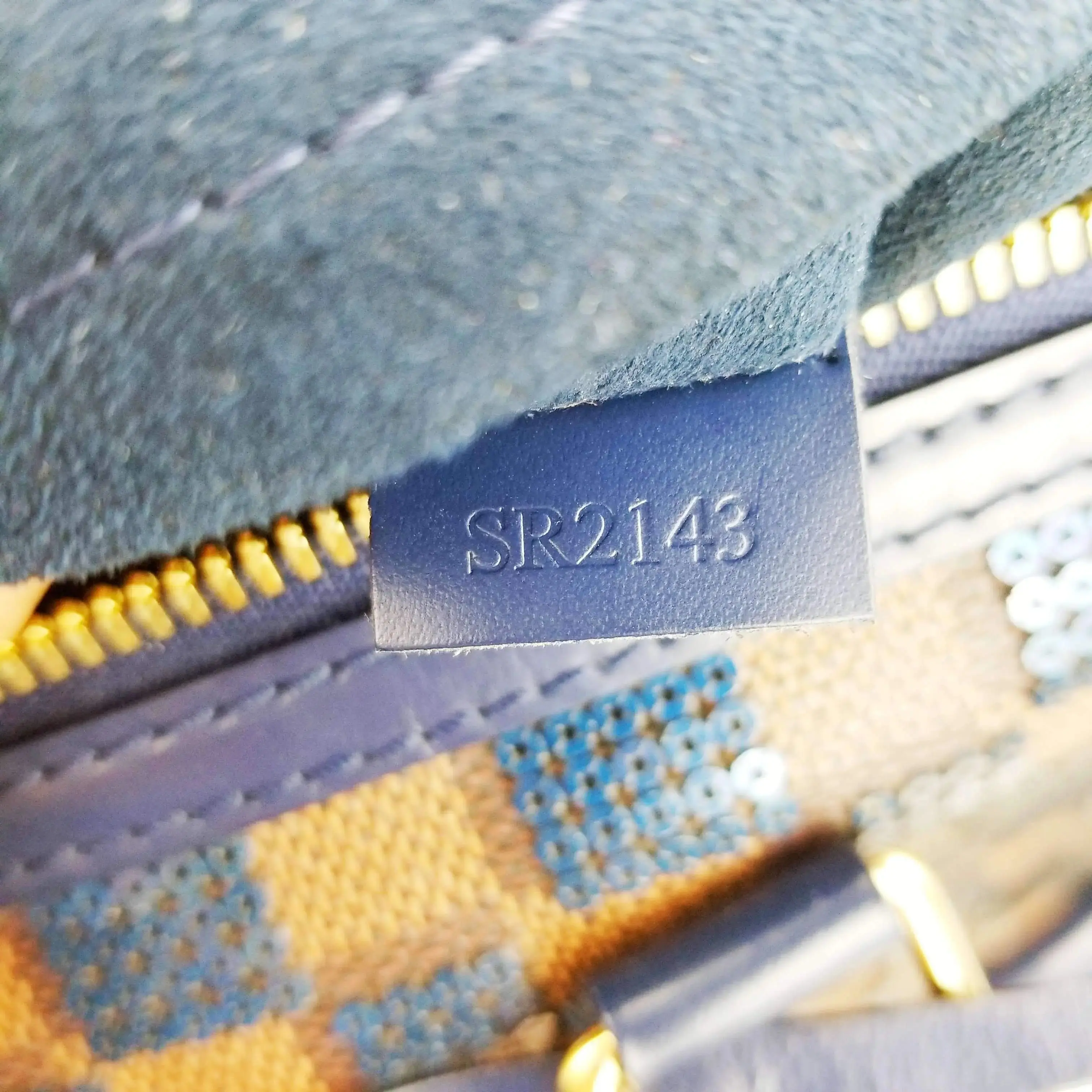 Louis Vuitton Limited Blue Damier Paillettes Speedy 30 - Image 12