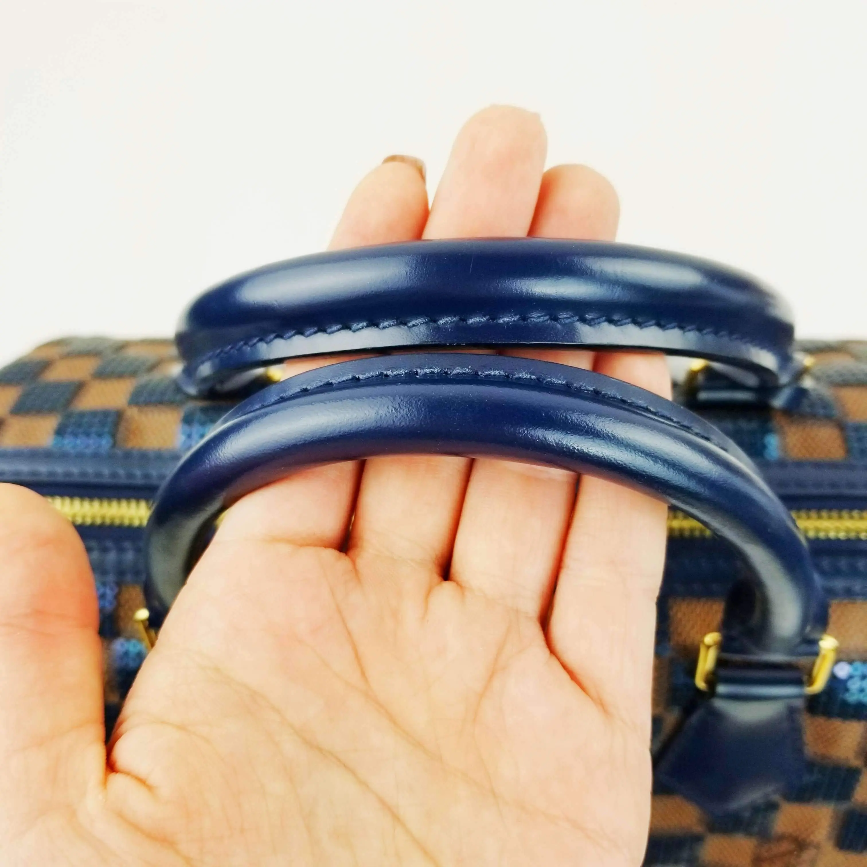 Louis Vuitton Limited Blue Damier Paillettes Speedy 30 - Image 5