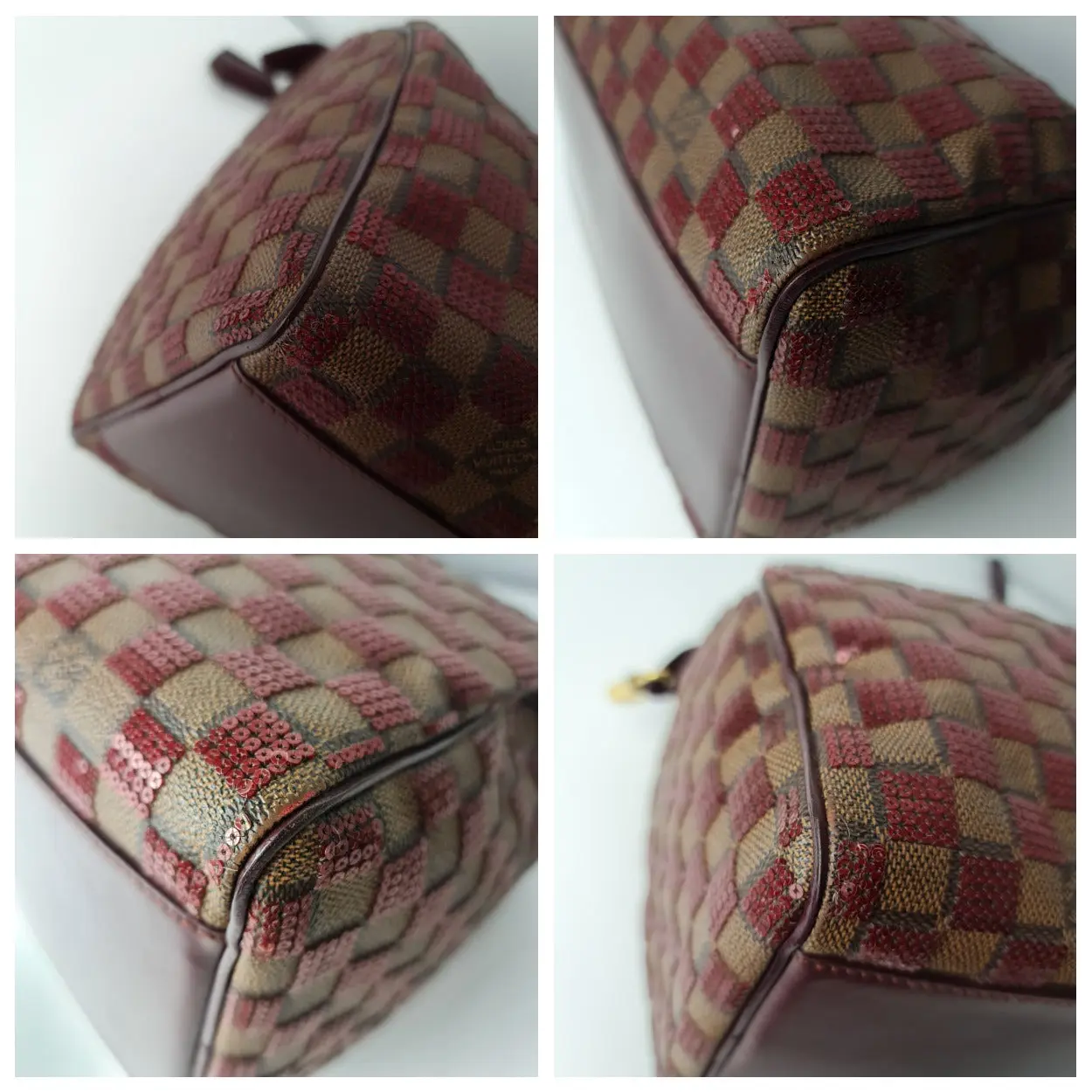 Louis Vuitton Damier Paillettes Speedy 30 Bag Bordeaux - Image 10