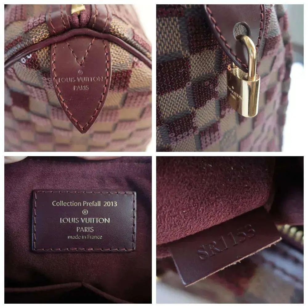 Louis Vuitton Bordeaux Damier Paillettes Speedy 30 Bag - Image 9