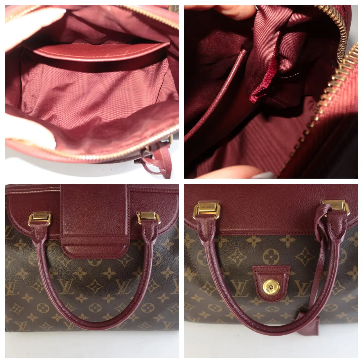 Louis Vuitton Bordeaux Monogram Golden Arrow Speedy Bag - Image 9