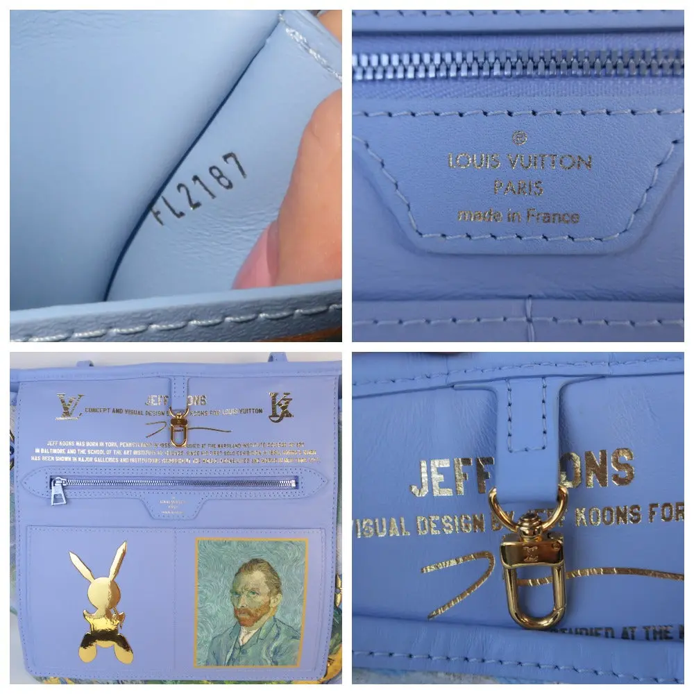 Louis Vuitton Limited Edition Coated Canvas Jeff Koons Van Gogh Neverfull MM Bag with Pouch - Image 10