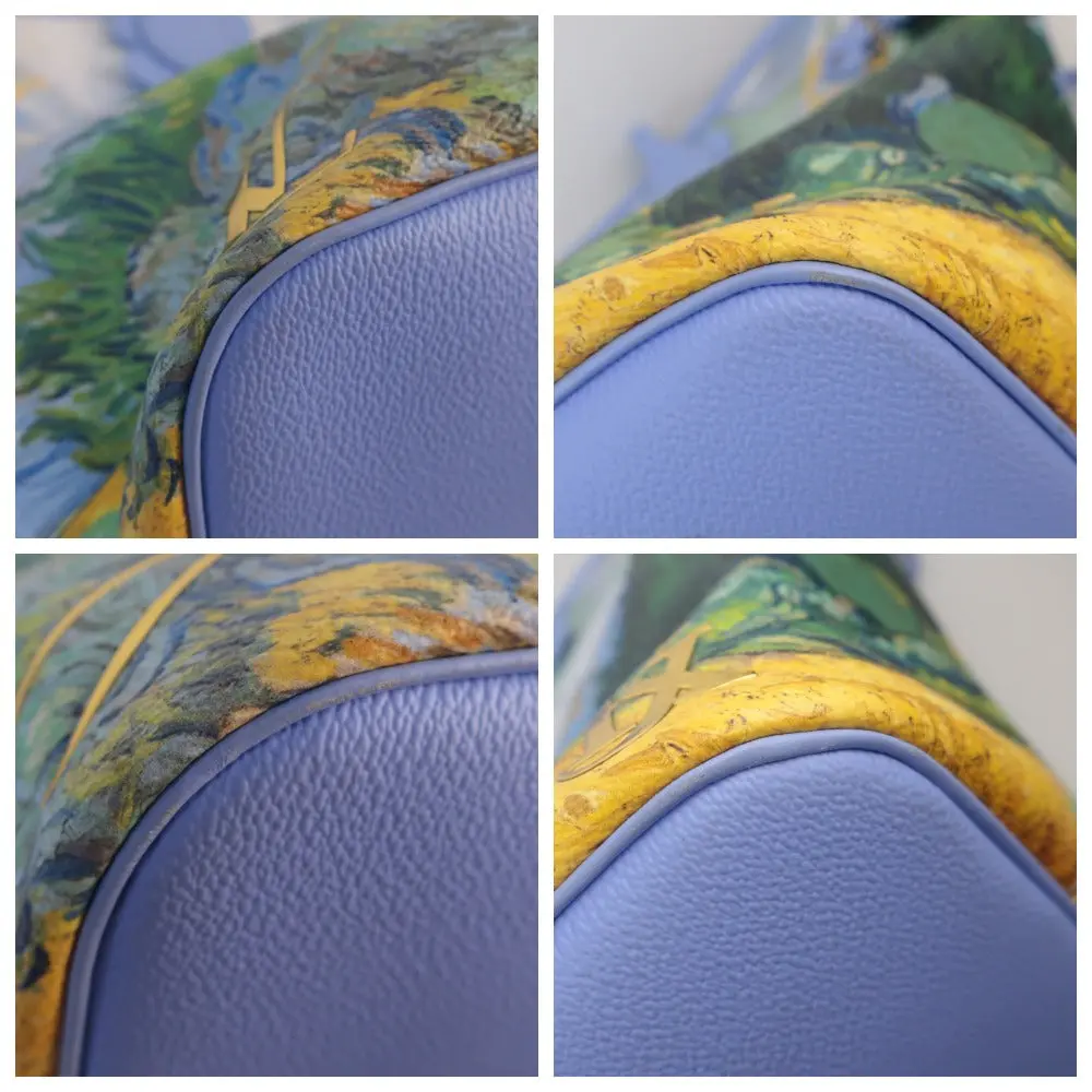 Louis Vuitton Limited Edition Coated Canvas Jeff Koons Van Gogh Neverfull MM Bag with Pouch - Image 12