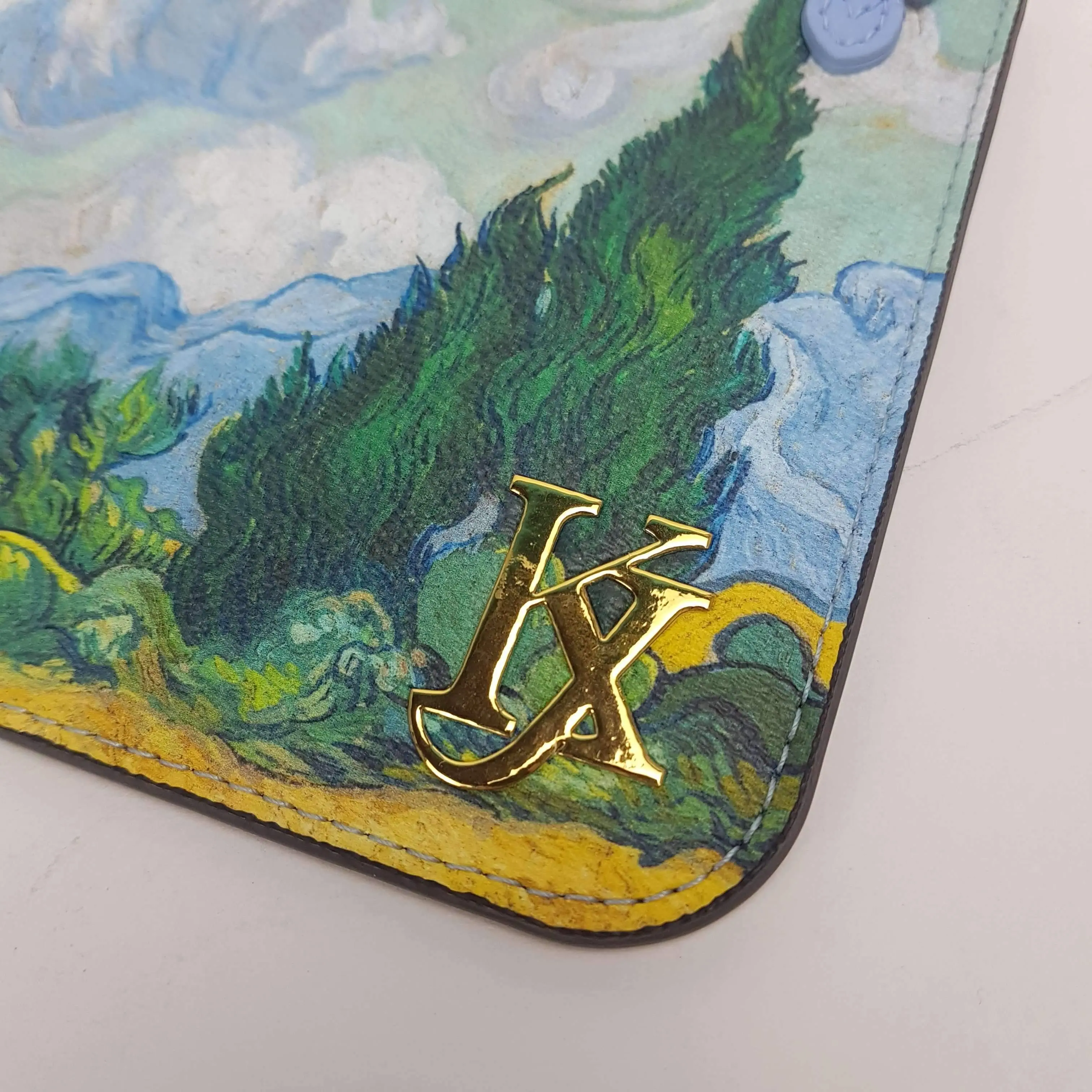Louis Vuitton Limited Edition Coated Canvas Jeff Koons Van Gogh Neverfull MM Bag with Pouch - Image 16