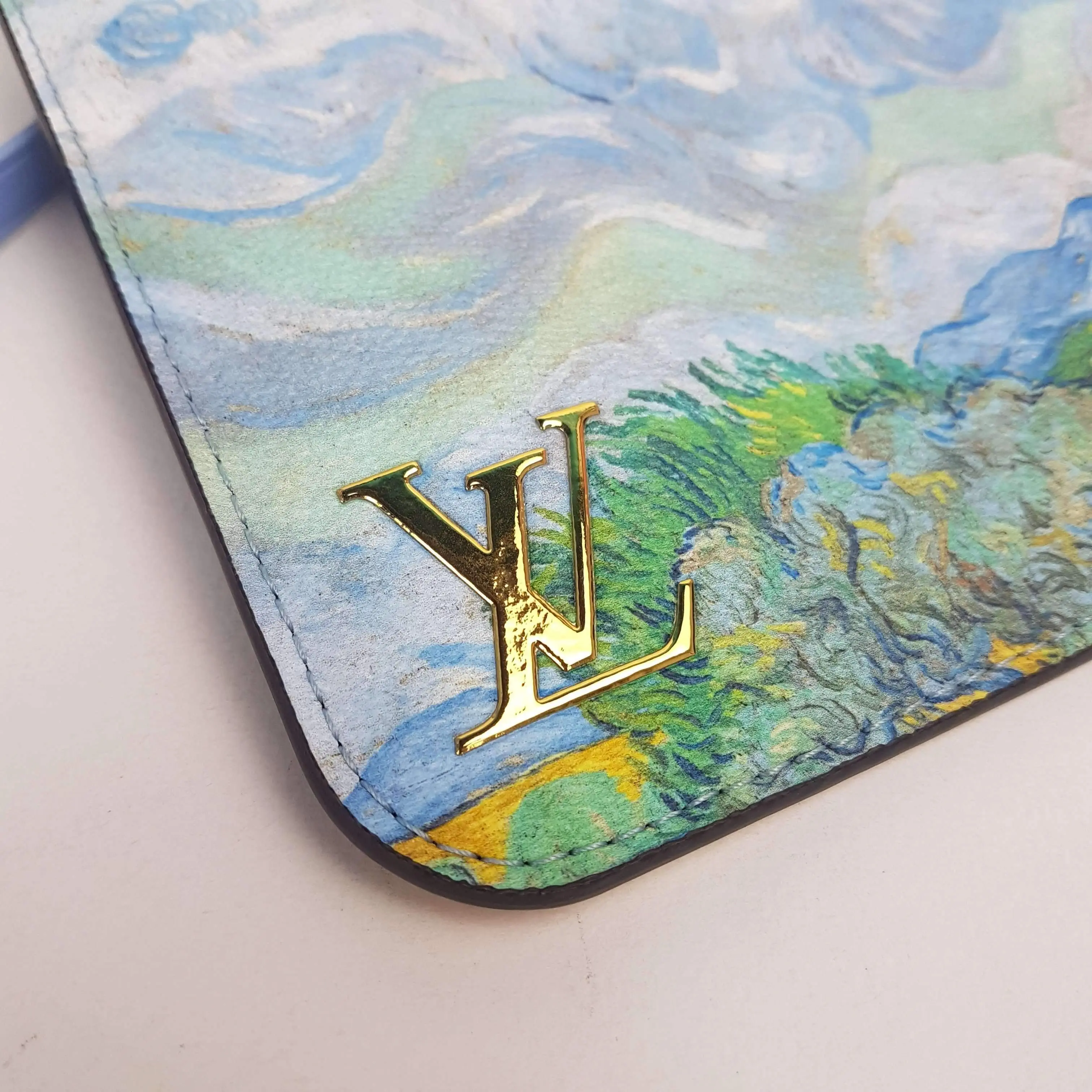 Louis Vuitton Limited Edition Coated Canvas Jeff Koons Van Gogh Neverfull MM Bag with Pouch - Image 17
