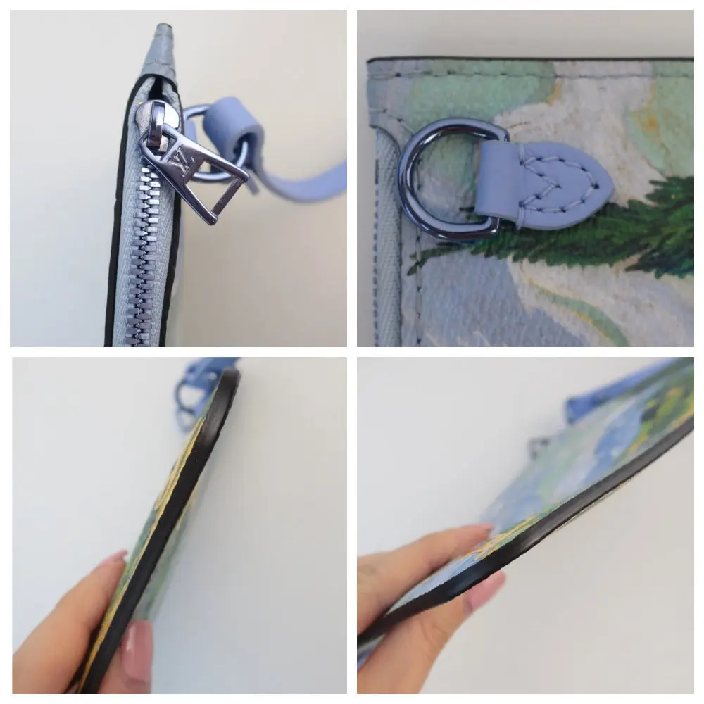 Louis Vuitton Limited Edition Coated Canvas Jeff Koons Van Gogh Neverfull MM Bag with Pouch - Image 21