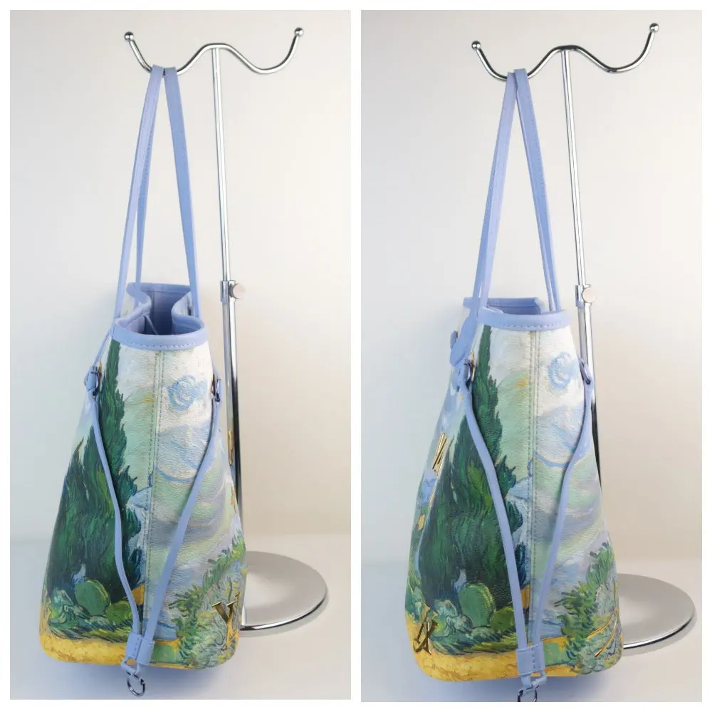 Louis Vuitton Limited Edition Coated Canvas Jeff Koons Van Gogh Neverfull MM Bag with Pouch - Image 4