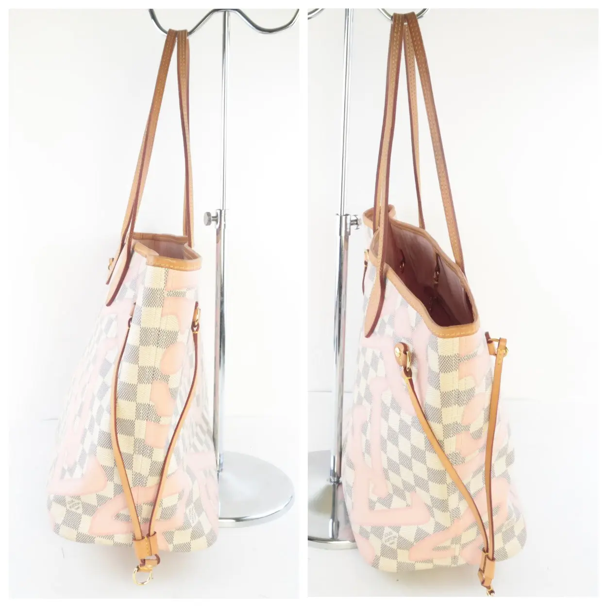 Louis Vuitton Limited Edition Damier Azur Tahitienne Neverfull MM Shoulder bag with pouch - Image 19