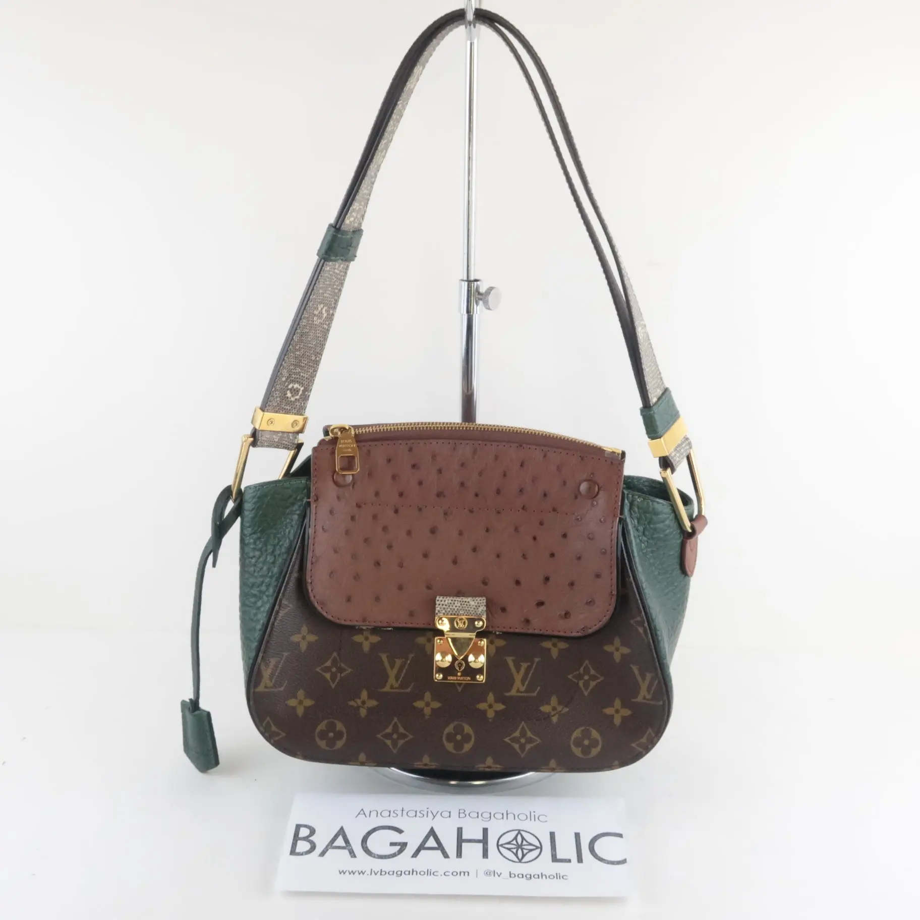 Louis Vuitton Limited Edition Exotics Ostrich Le Majestueux Shoulder Bag - Image 2