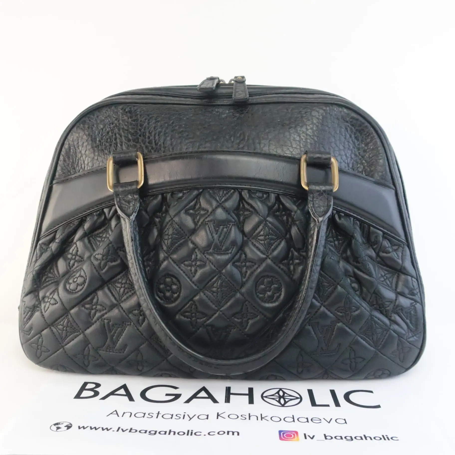Louis Vuitton Black Limited Edition Leather Mizi Vienna Bag - Image 3