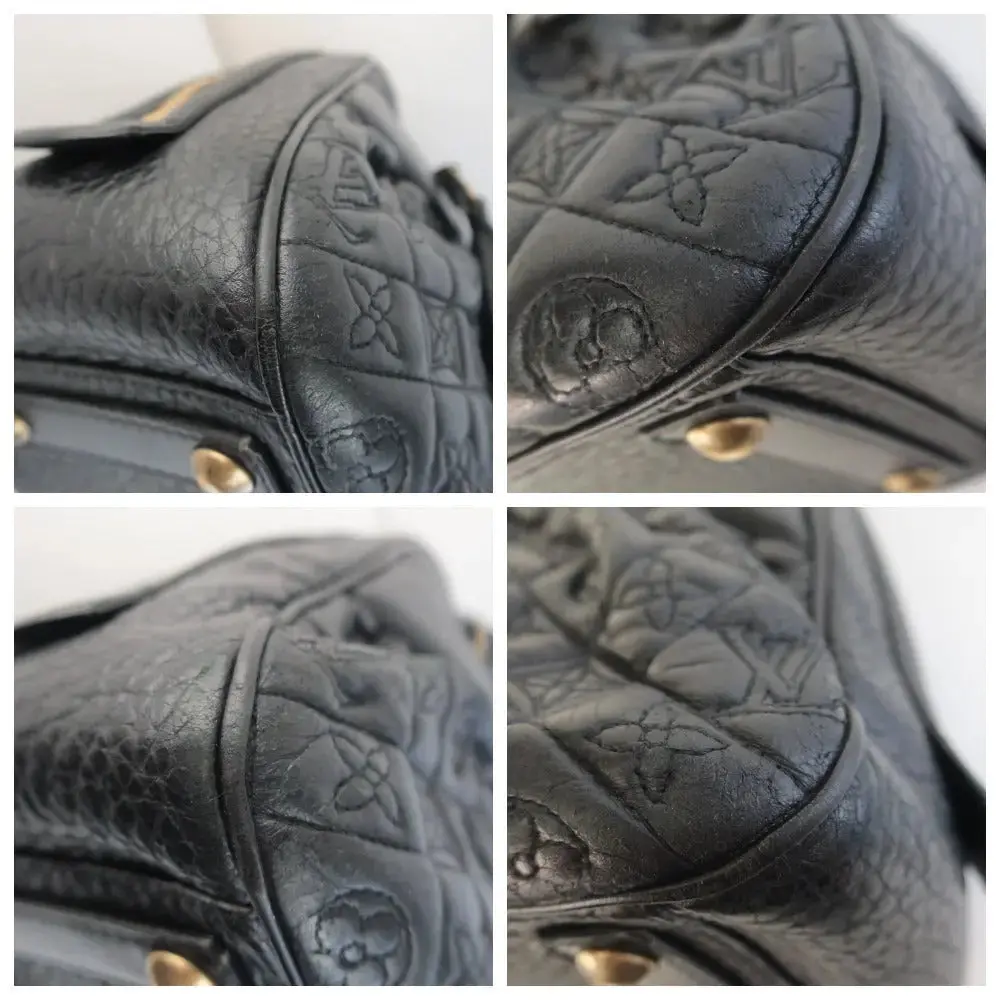 Louis Vuitton Black Limited Edition Leather Mizi Vienna Bag - Image 4