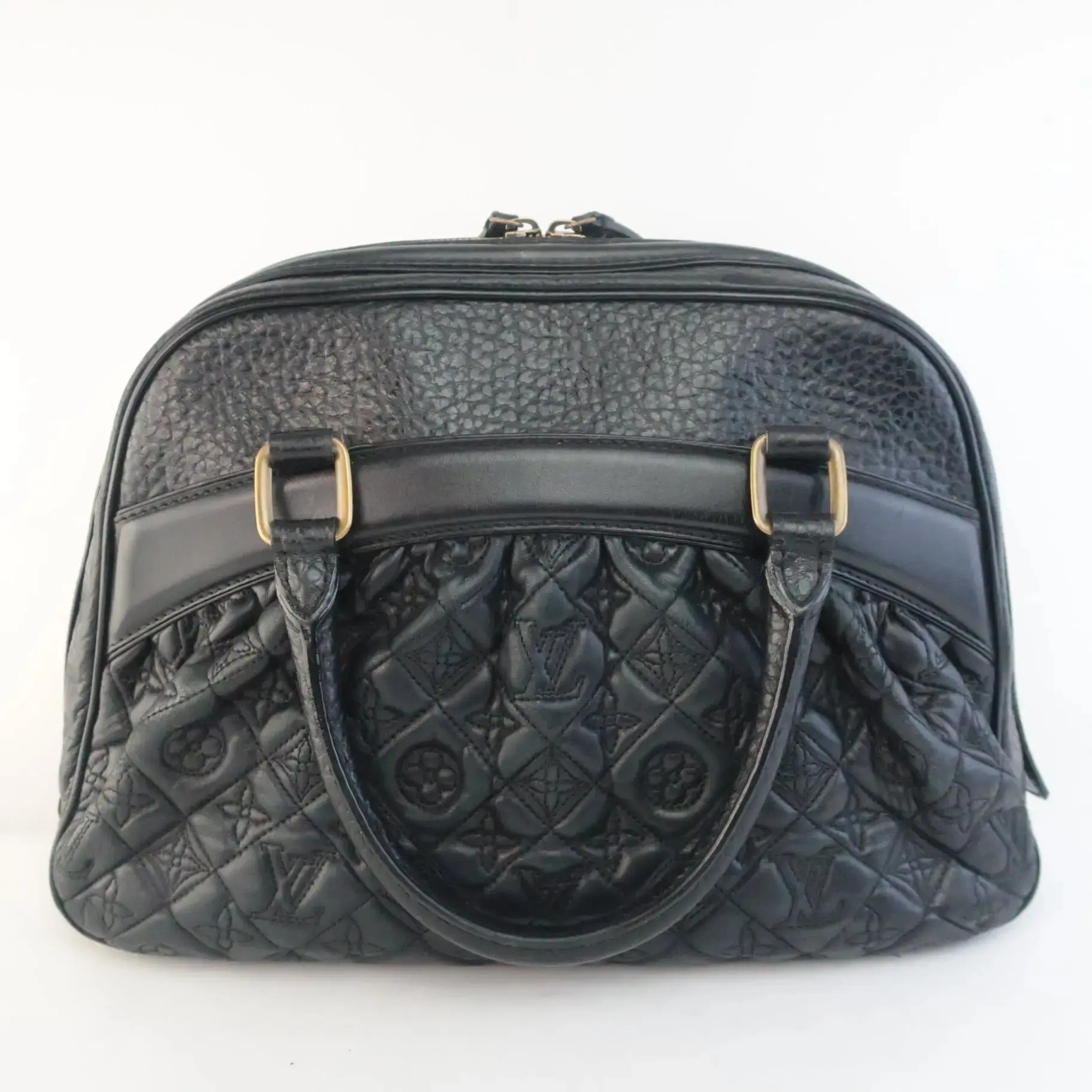Louis Vuitton Black Limited Edition Leather Mizi Vienna Bag - Image 6