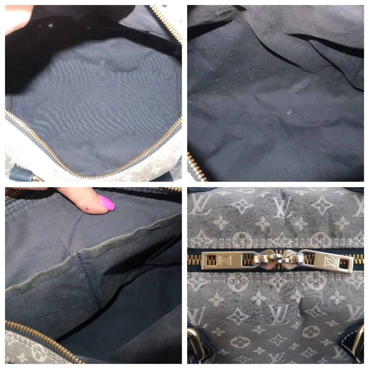 Louis Vuitton Mini Lin Speedy Bandouliere Denim Bag - Image 11
