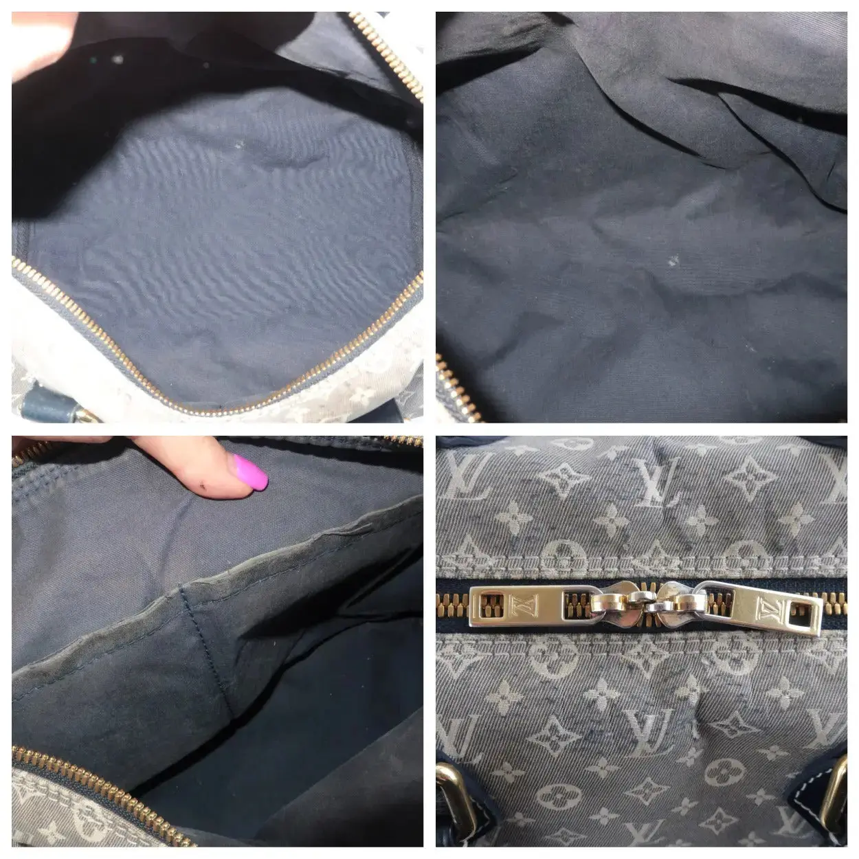 Louis Vuitton Mini Lin Speedy Bandouliere Denim Bag - Image 12