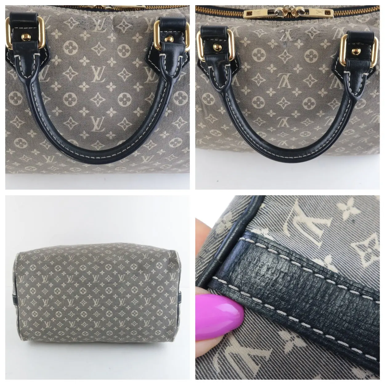 Louis Vuitton Mini Lin Speedy Bandouliere Denim Bag - Image 13