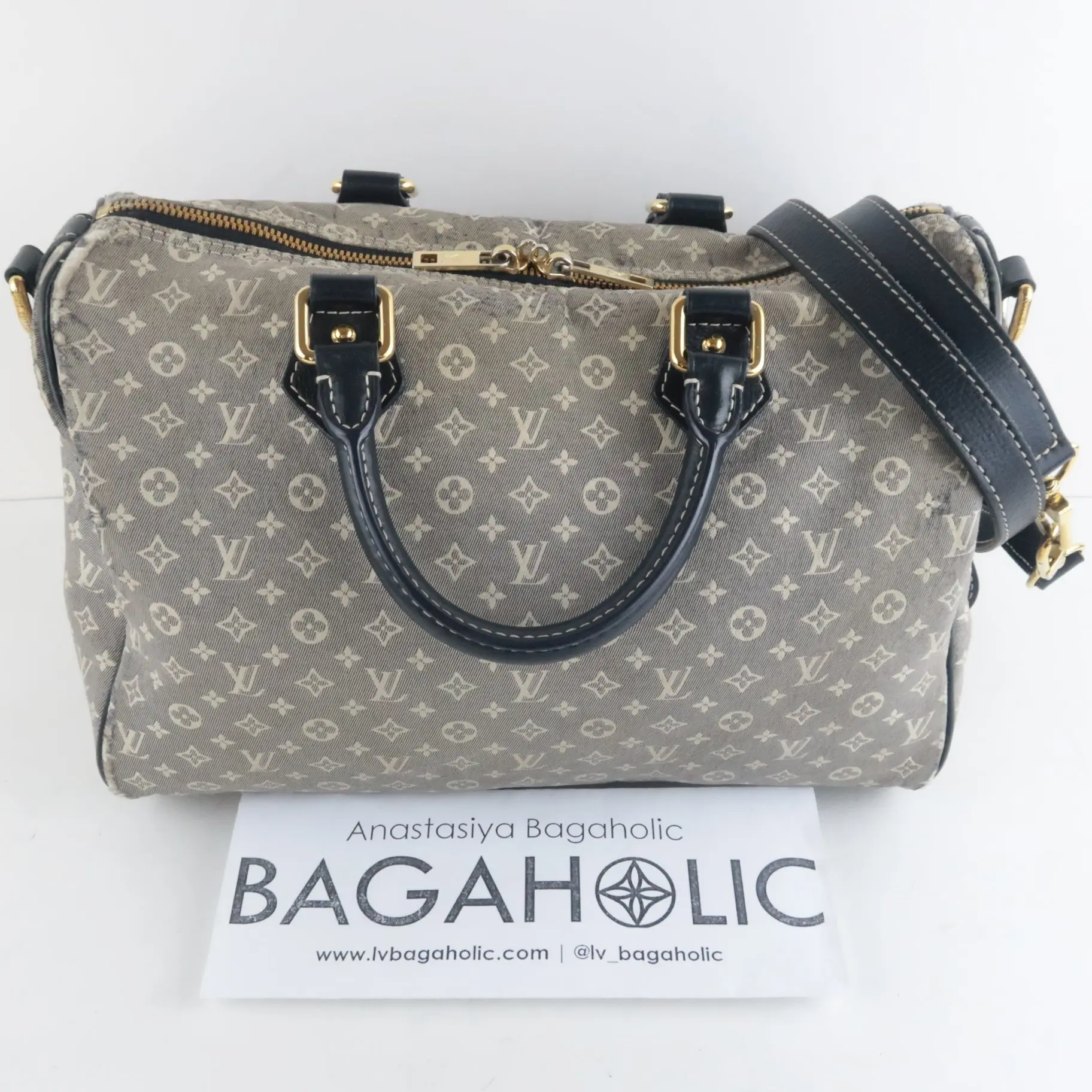 Louis Vuitton Mini Lin Speedy Bandouliere Denim Bag - Image 2